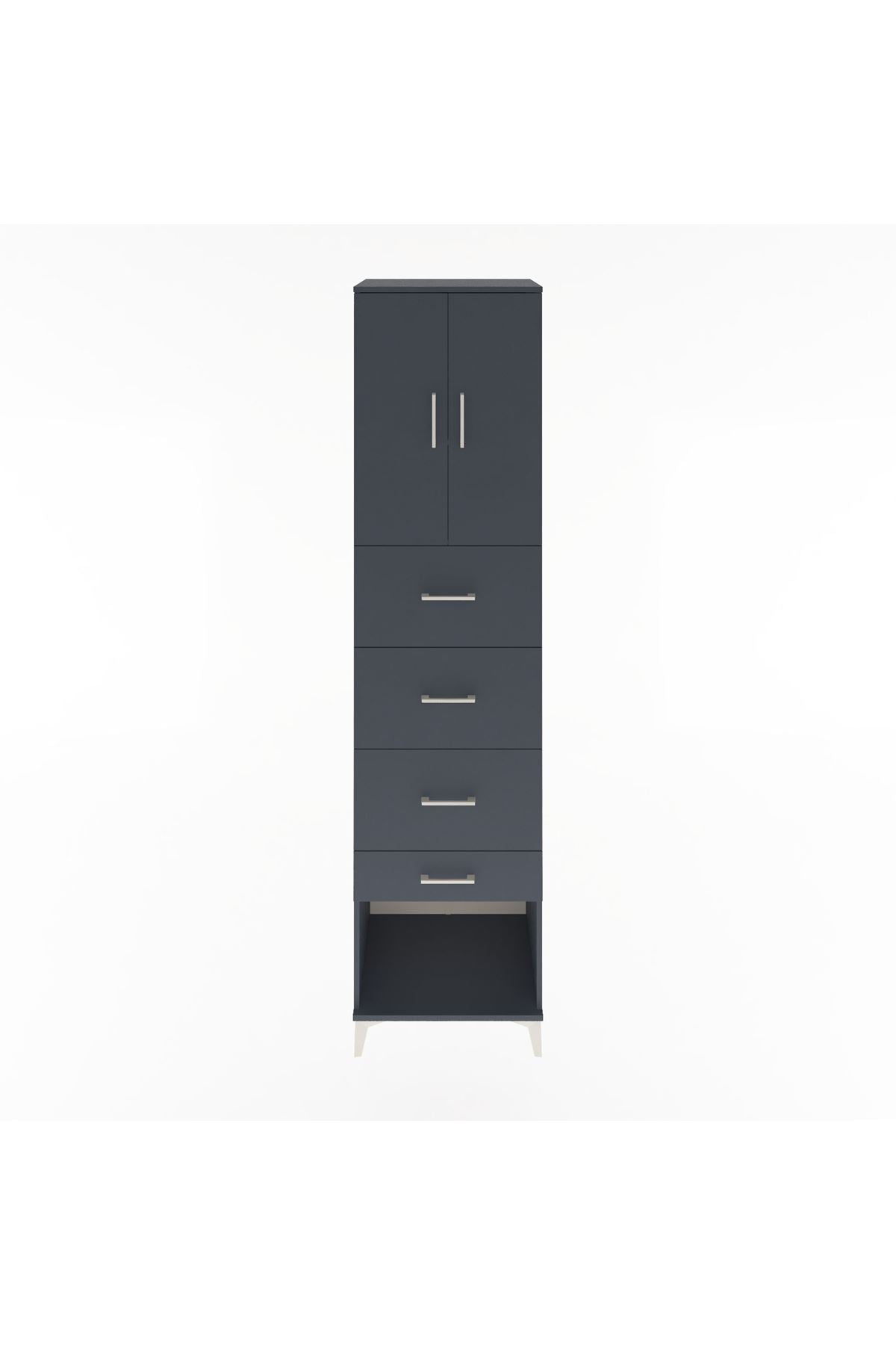 Hyperion Dolap 2 Raflı 4 Çekmeceli 2 Kapaklı 60x44x243 - S65M076V5B
