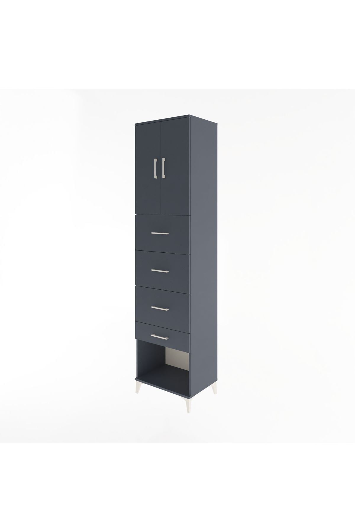 Hyperion Dolap 2 Raflı 4 Çekmeceli 2 Kapaklı 60x44x243 - S65M076V5B