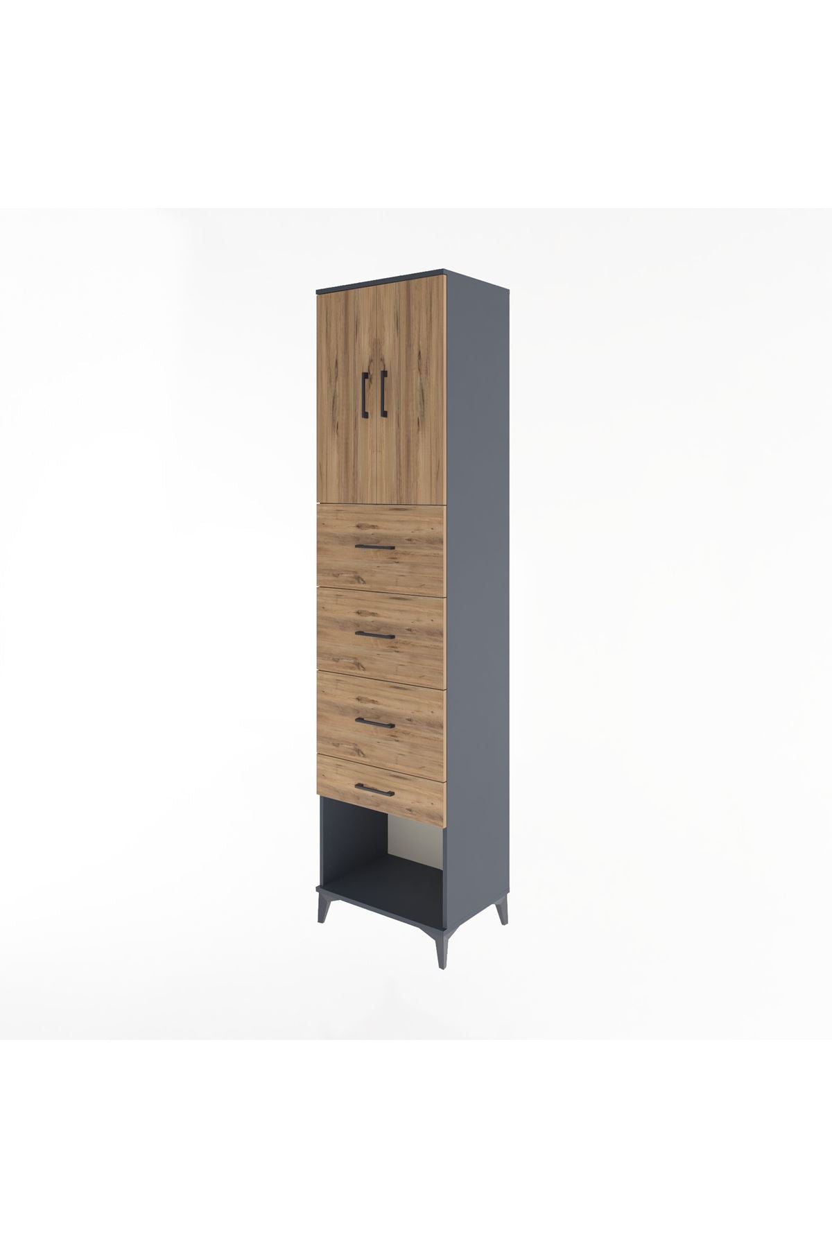 Hyperion Dolap 2 Raflı 4 Çekmeceli 2 Kapaklı 60x44x243 - S65M076V6B