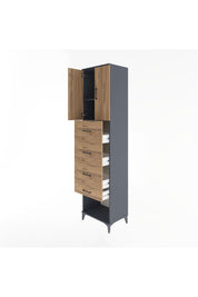 Hyperion Dolap 2 Raflı 4 Çekmeceli 2 Kapaklı 60x44x243 - S65M076V6B