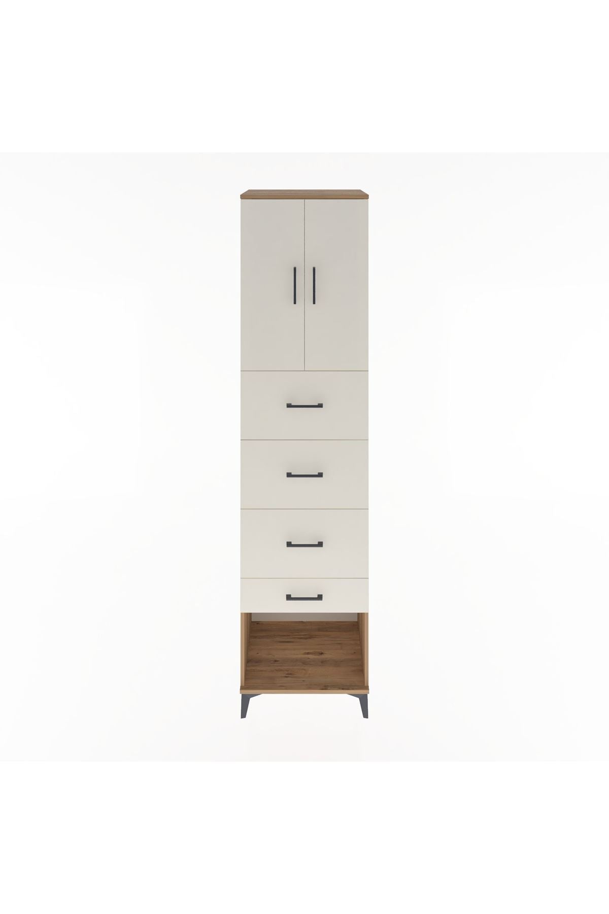 Hyperion Dolap 2 Raflı 4 Çekmeceli 2 Kapaklı 60x44x243 - S65M076V7B