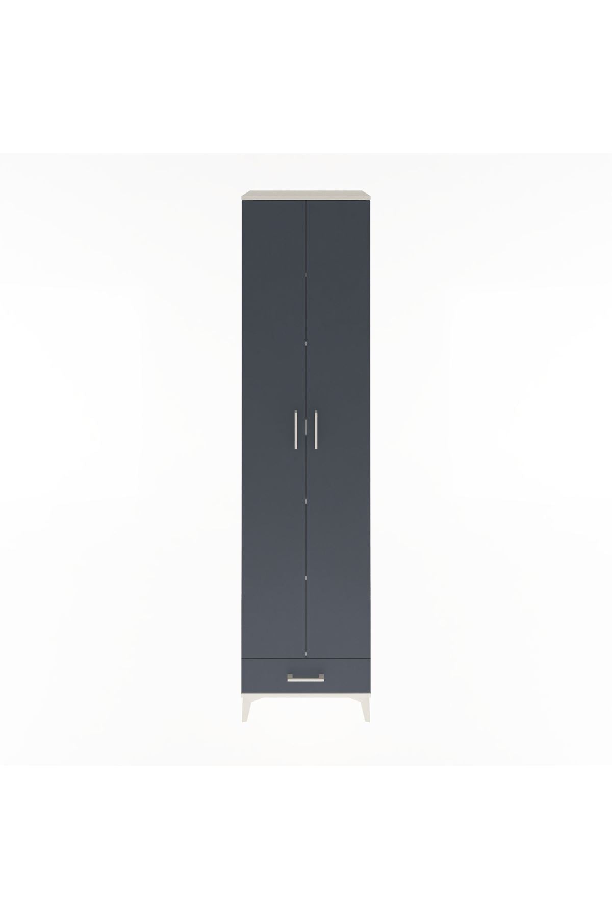 Hyperion Dolap 6 Raflı Tek Çekmeceli 2 Kapaklı 60x44x243 - S65M077V2B