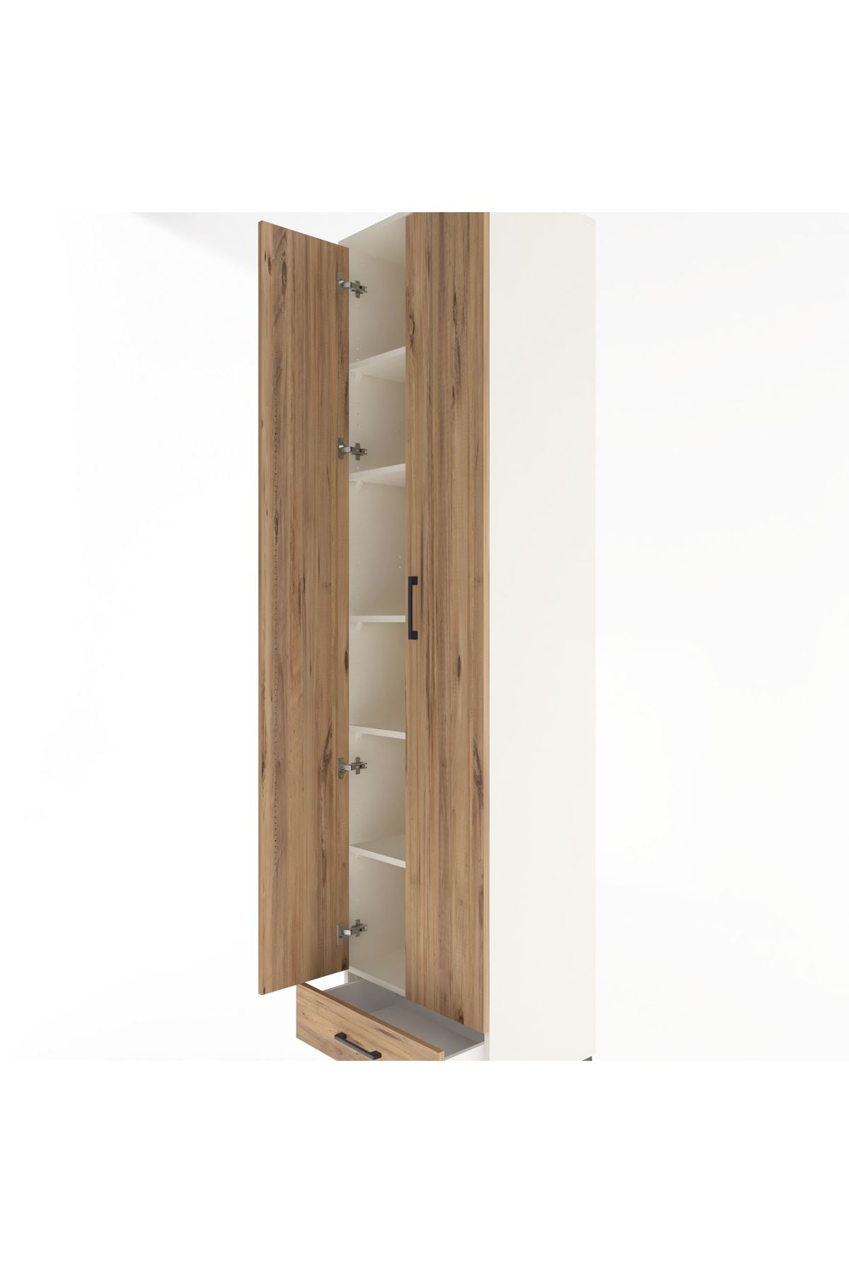 Hyperion Dolap 6 Raflı Tek Çekmeceli 2 Kapaklı 60x44x243 - S65M077V3B