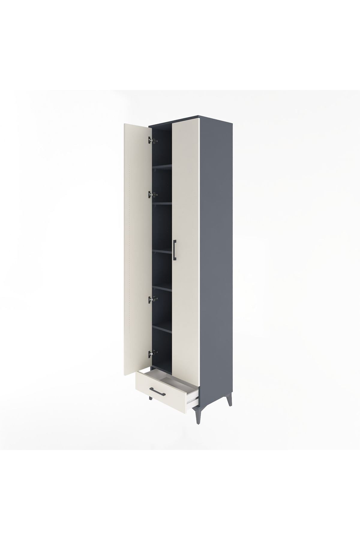 Hyperion Dolap 6 Raflı Tek Çekmeceli 2 Kapaklı 60x44x243 - S65M077V4B