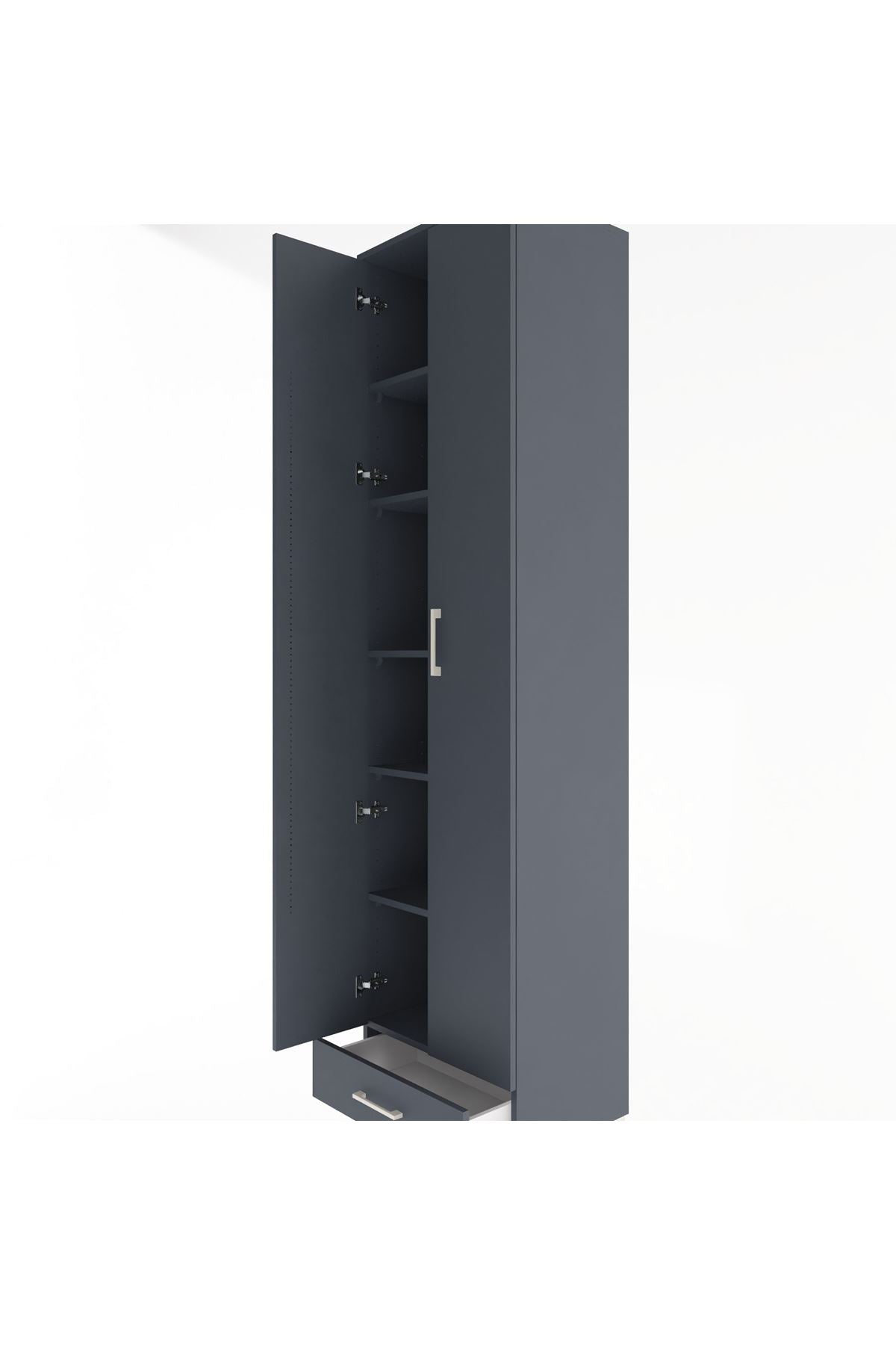 Hyperion Dolap 6 Raflı Tek Çekmeceli 2 Kapaklı 60x44x243 - S65M077V5B
