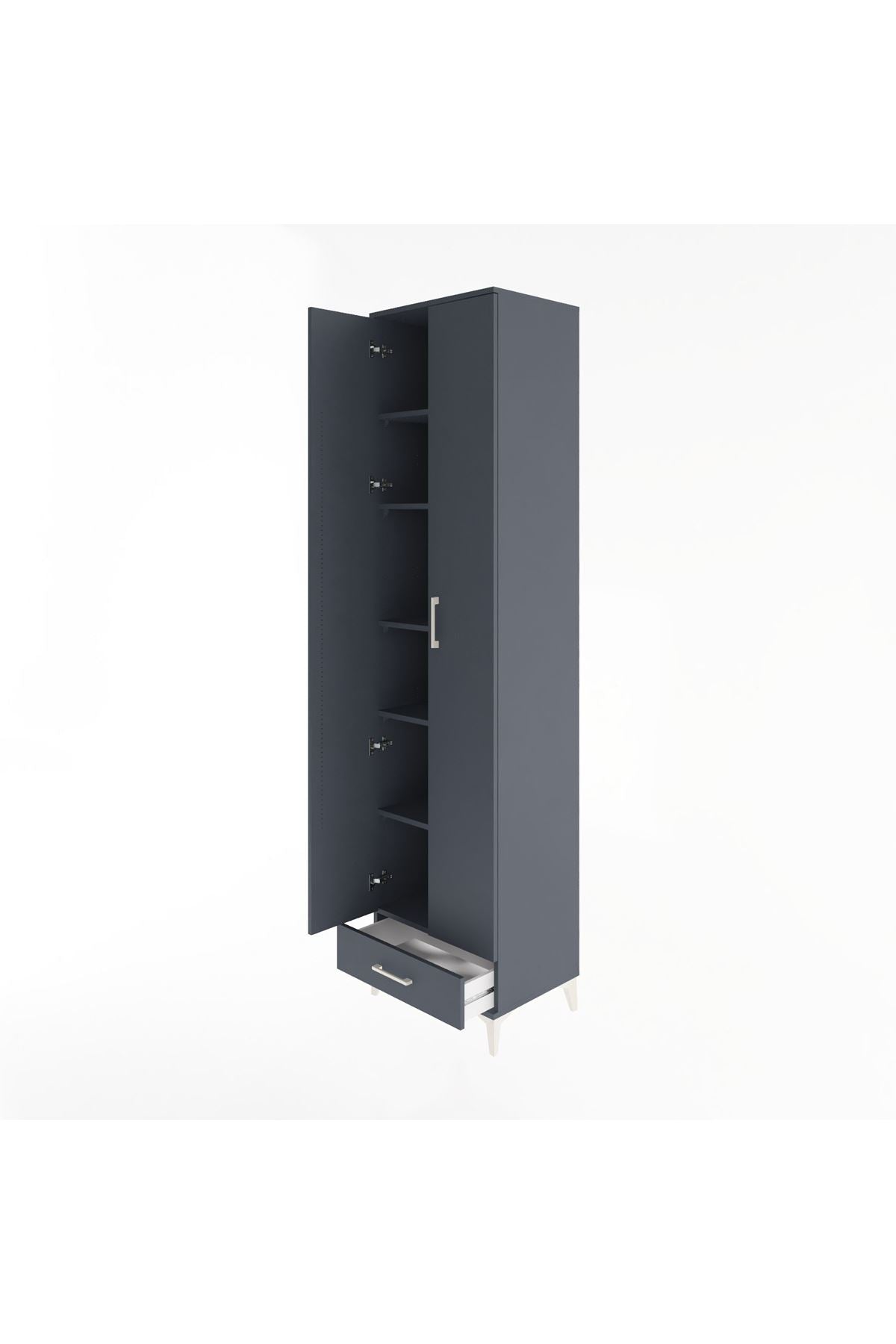 Hyperion Dolap 6 Raflı Tek Çekmeceli 2 Kapaklı 60x44x243 - S65M077V5B