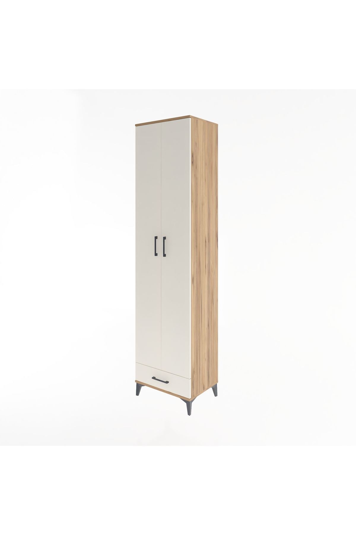 Hyperion Dolap 6 Raflı Tek Çekmeceli 2 Kapaklı 60x44x243 - S65M077V7B