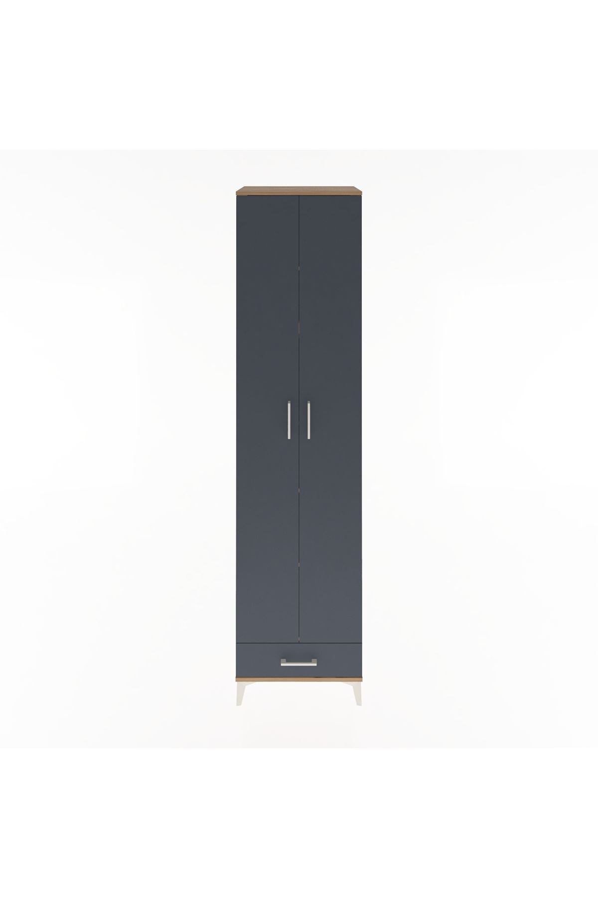 Hyperion Dolap 6 Raflı Tek Çekmeceli 2 Kapaklı 60x44x243 - S65M077V8B