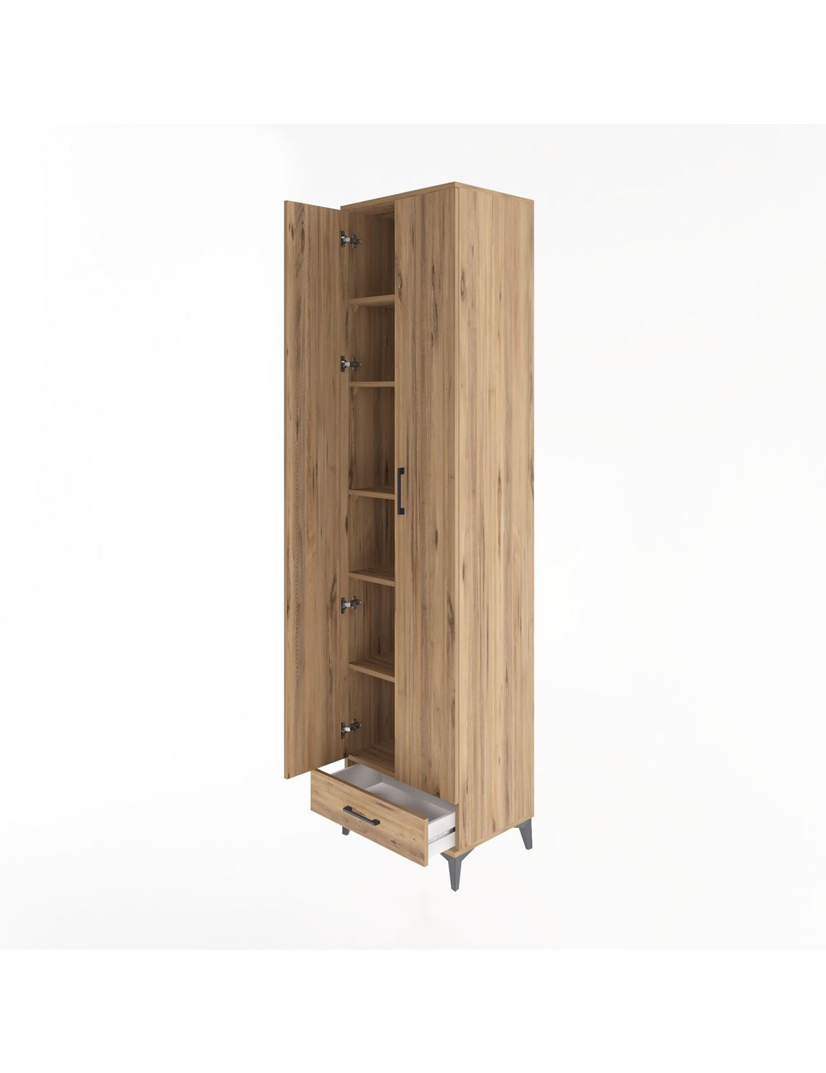 Hyperion Dolap 6 Raflı Tek Çekmeceli 2 Kapaklı 60x44x243 - S65M077V9B