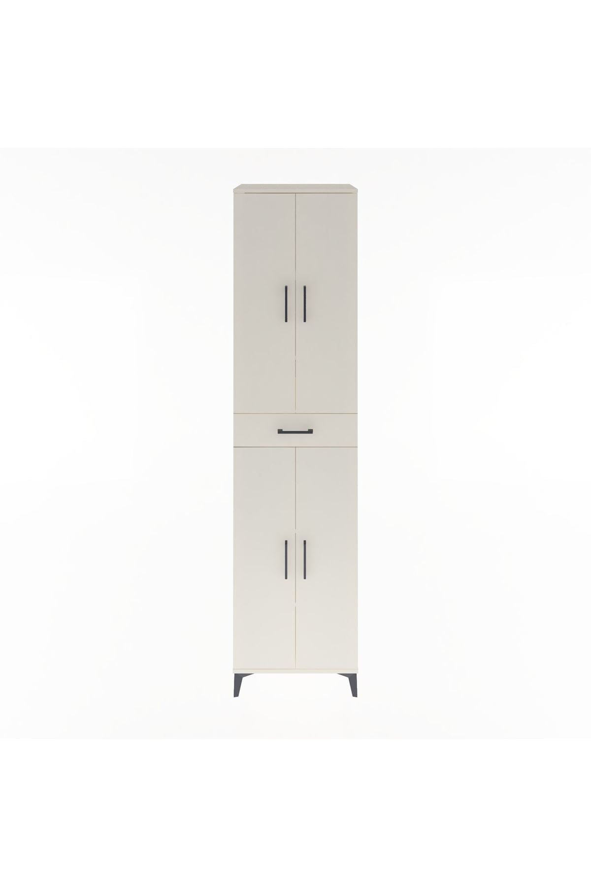 Hyperion Dolap 5 Raflı Tek Çekmeceli 4 Kapaklı 60x44x243 - S65M078V1B