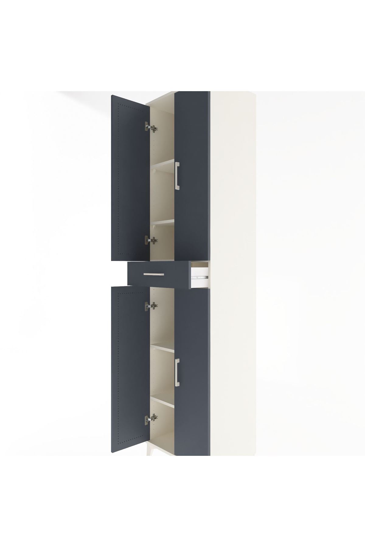 Hyperion Dolap 5 Raflı Tek Çekmeceli 4 Kapaklı 60x44x243 - S65M078V2B