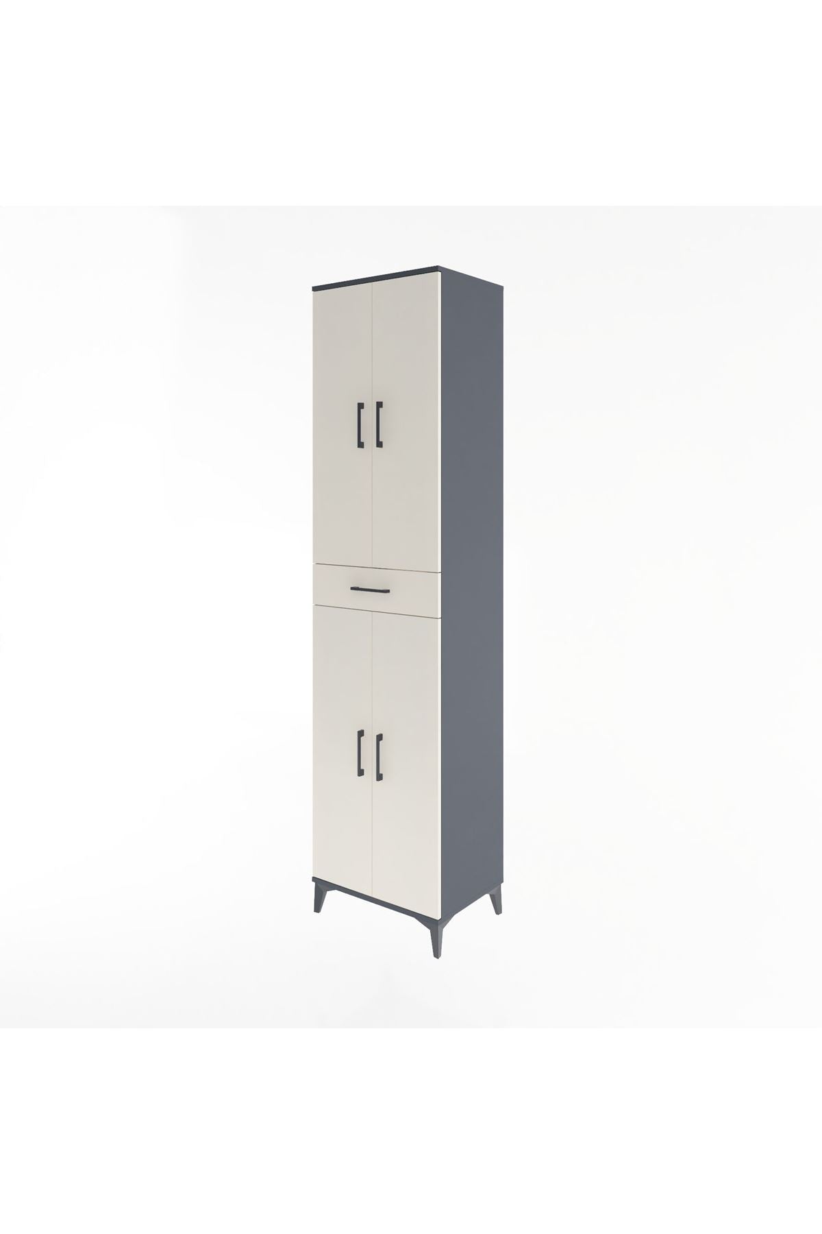 Hyperion Dolap 5 Raflı Tek Çekmeceli 4 Kapaklı 60x44x243 - S65M078V4B