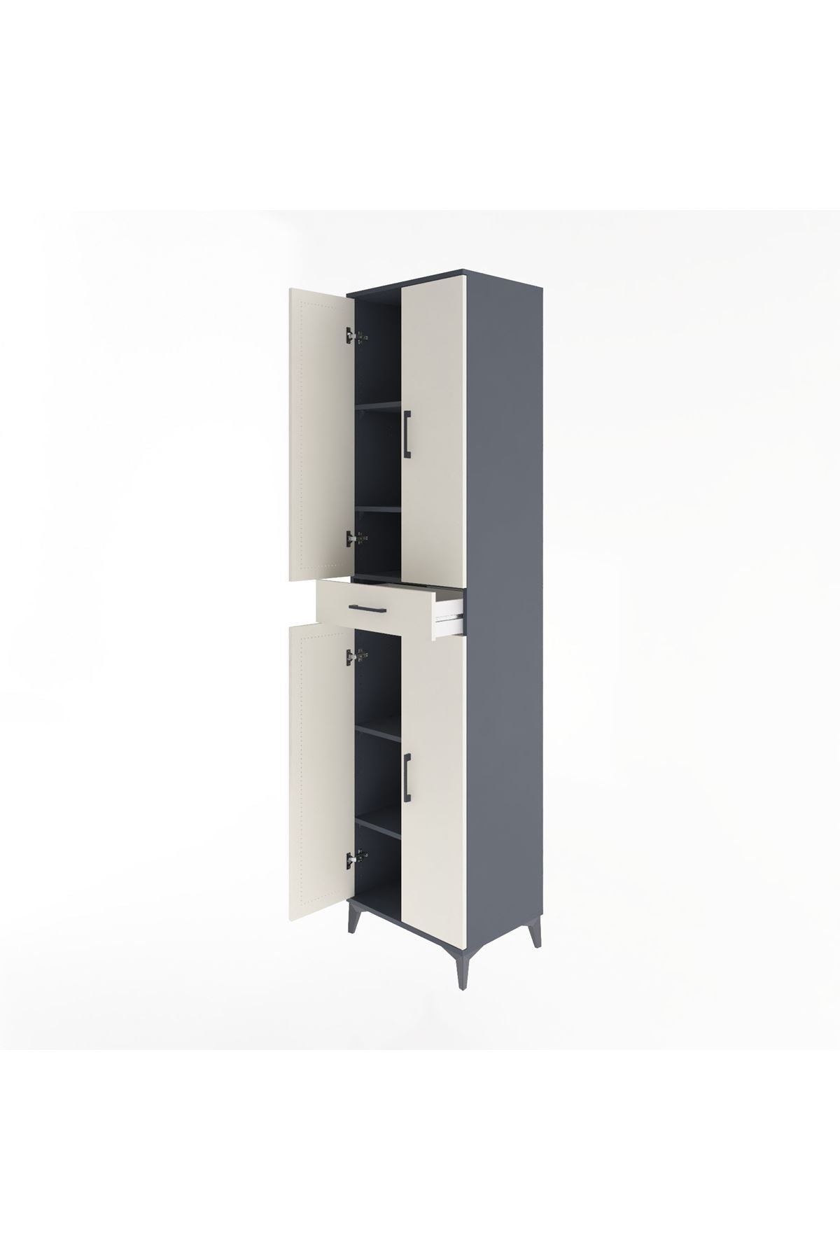 Hyperion Dolap 5 Raflı Tek Çekmeceli 4 Kapaklı 60x44x243 - S65M078V4B