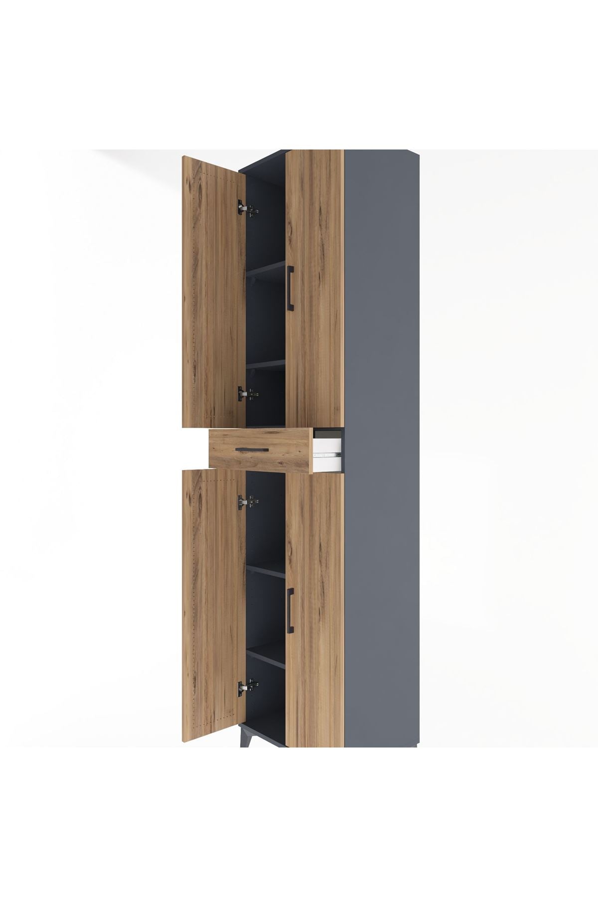Hyperion Dolap 5 Raflı Tek Çekmeceli 4 Kapaklı 60x44x243 - S65M078V6B
