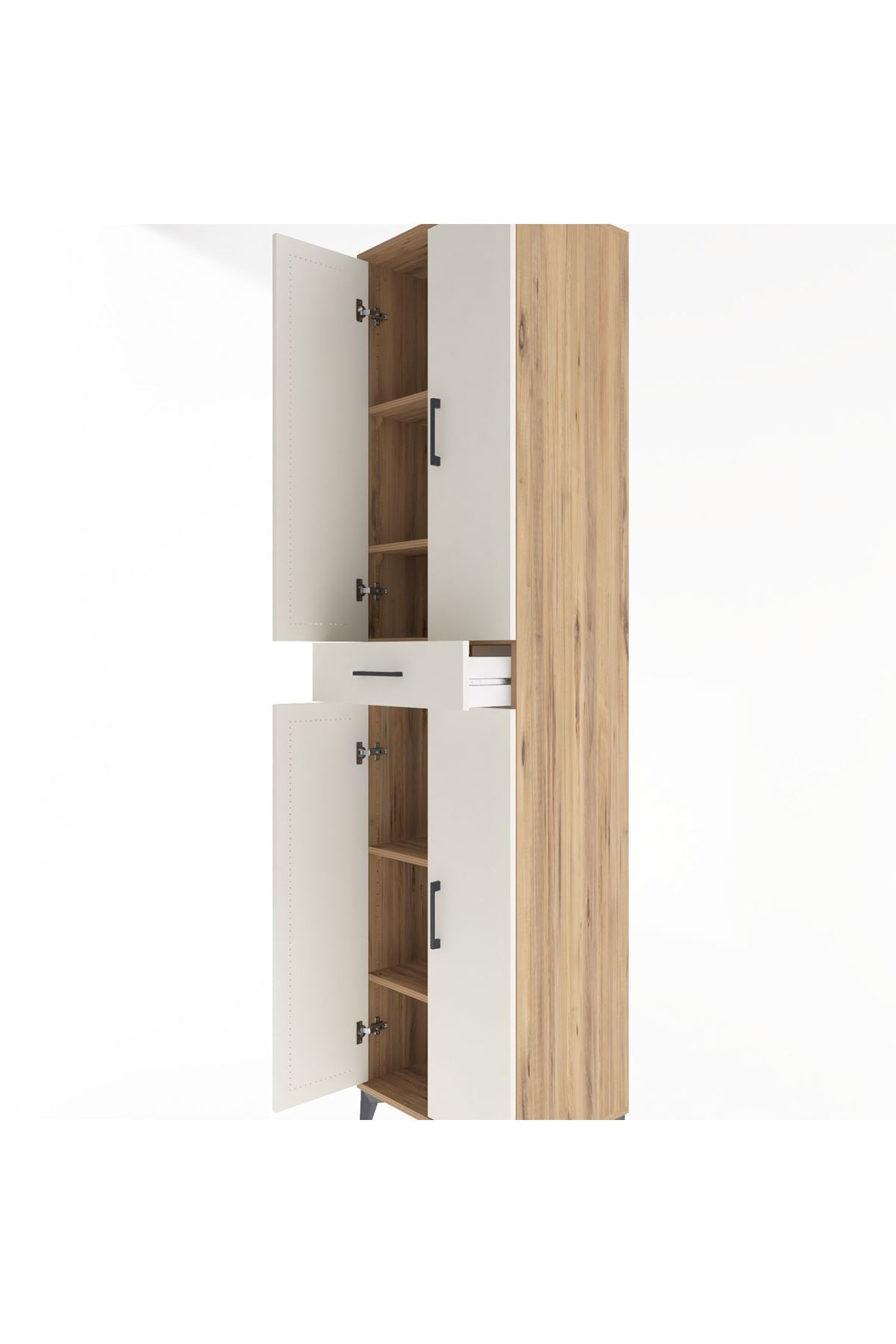 Hyperion Dolap 5 Raflı Tek Çekmeceli 4 Kapaklı 60x44x243 - S65M078V7B