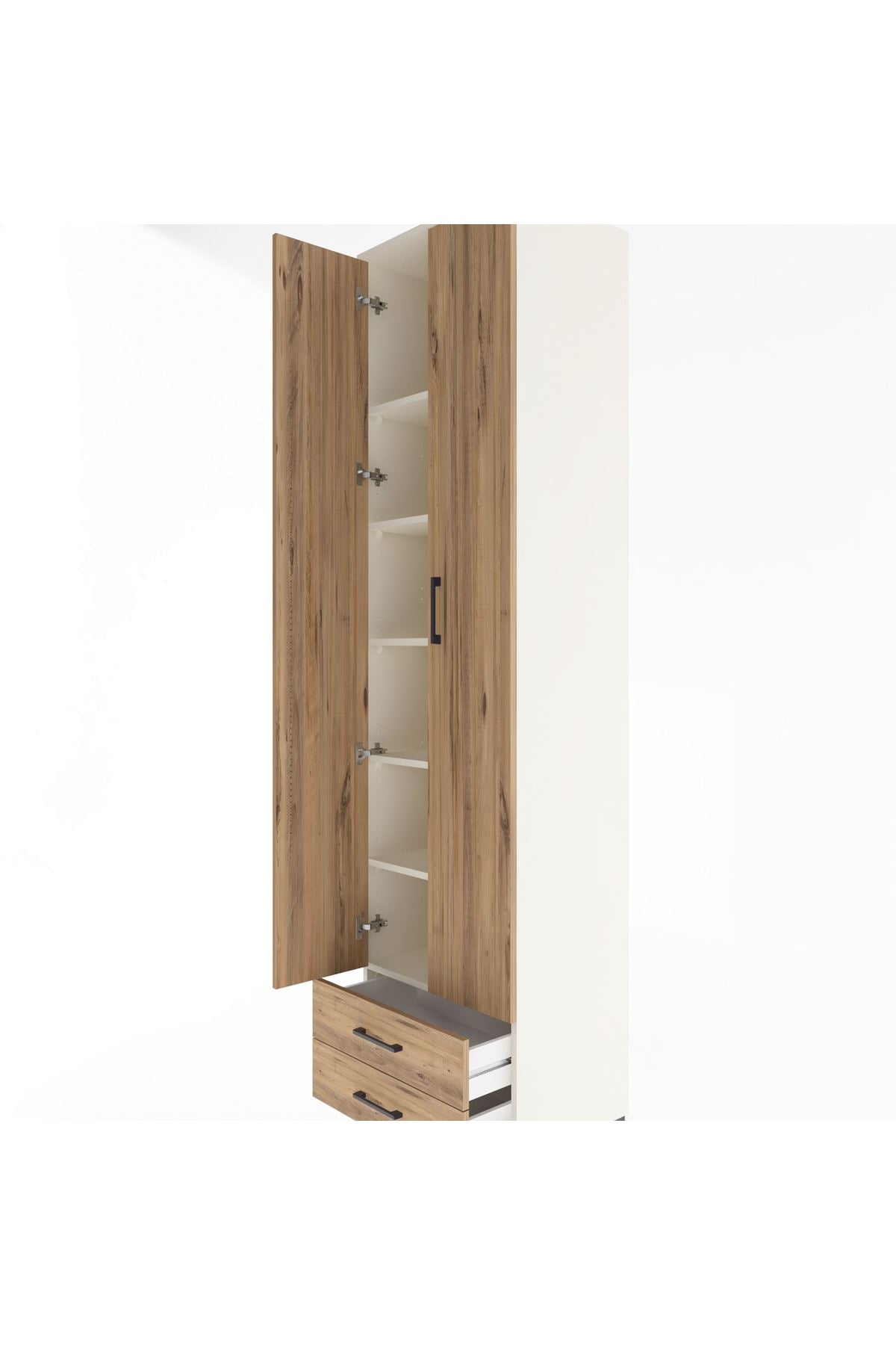 Hyperion Dolap 6 Raflı 2 Çekmeceli 2 Kapaklı 60x44x243 - S65M079V3B
