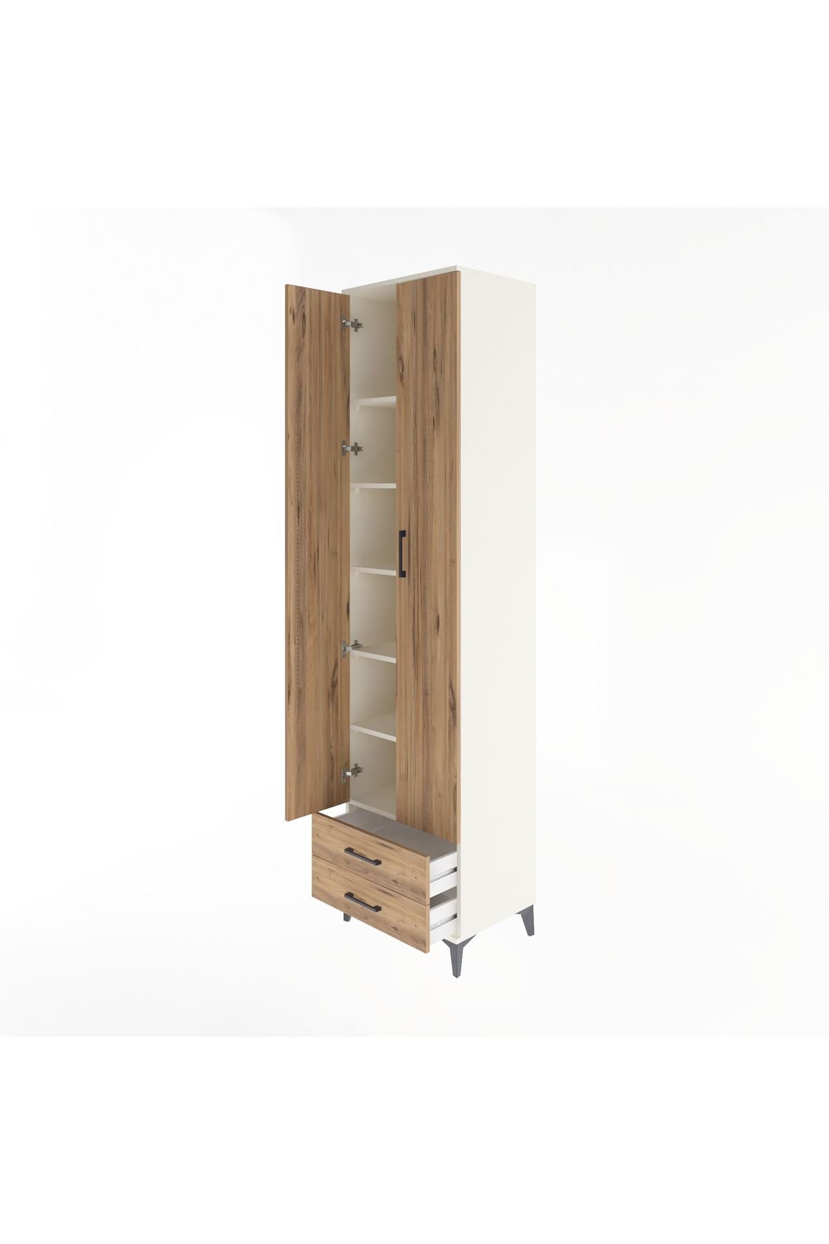 Hyperion Dolap 6 Raflı 2 Çekmeceli 2 Kapaklı 60x44x243 - S65M079V3B