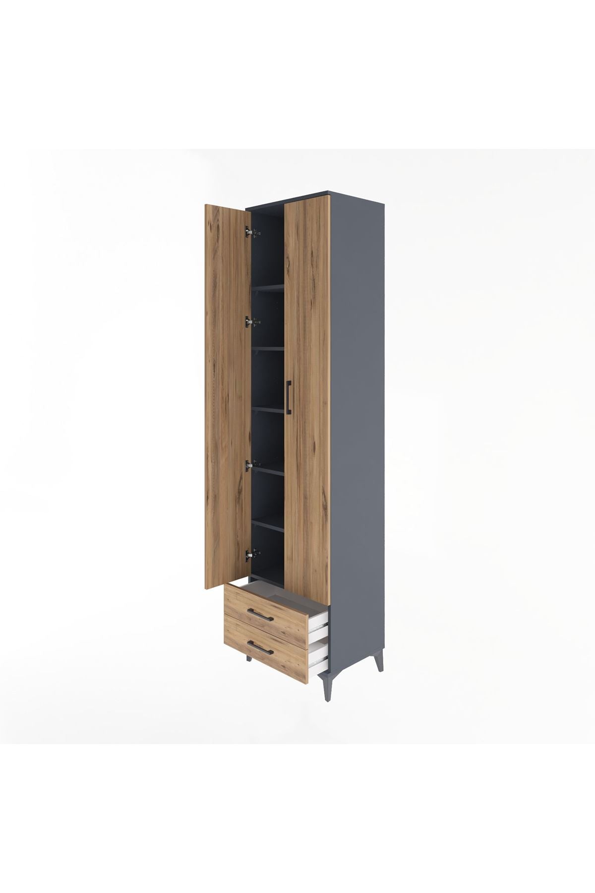 Hyperion Dolap 6 Raflı 2 Çekmeceli 2 Kapaklı 60x44x243 - S65M079V6B