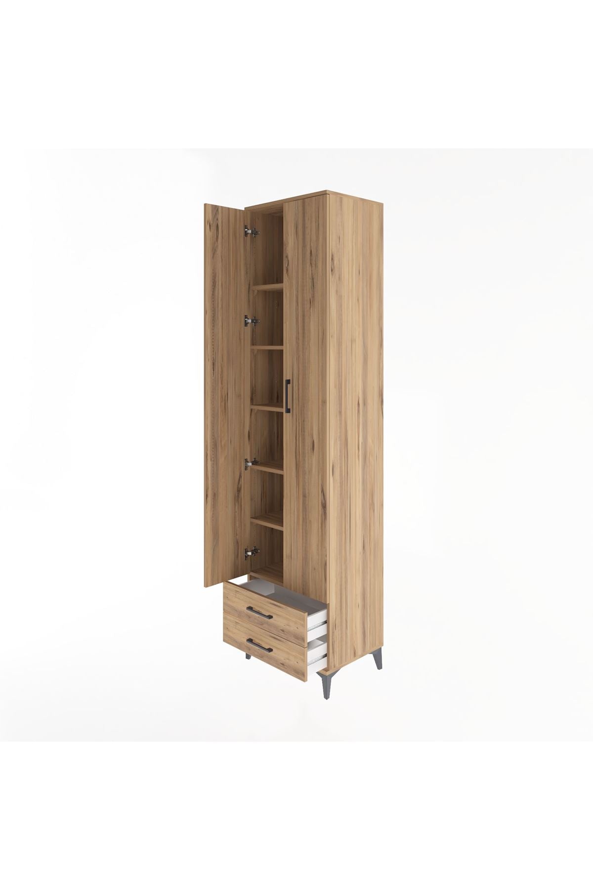 Hyperion Dolap 6 Raflı 2 Çekmeceli 2 Kapaklı 60x44x243 - S65M079V9B