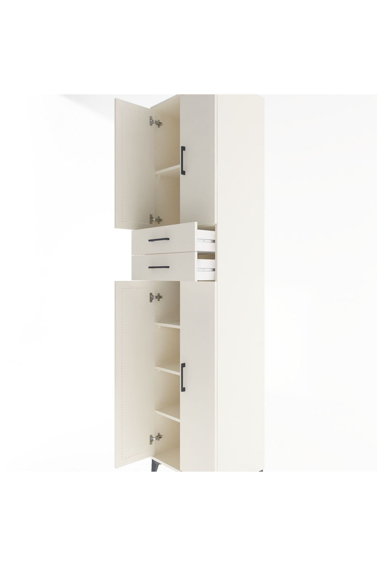 Hyperion Dolap 5 Raflı 2 Çekmeceli 4 Kapaklı 60x44x243 - S65M081V1B
