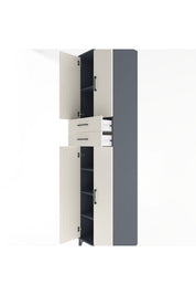 Hyperion Dolap 5 Raflı 2 Çekmeceli 4 Kapaklı 60x44x243 - S65M081V4B