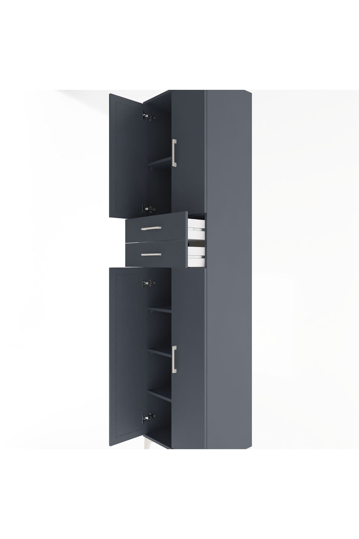 Hyperion Dolap 5 Raflı 2 Çekmeceli 4 Kapaklı 60x44x243 - S65M081V5B