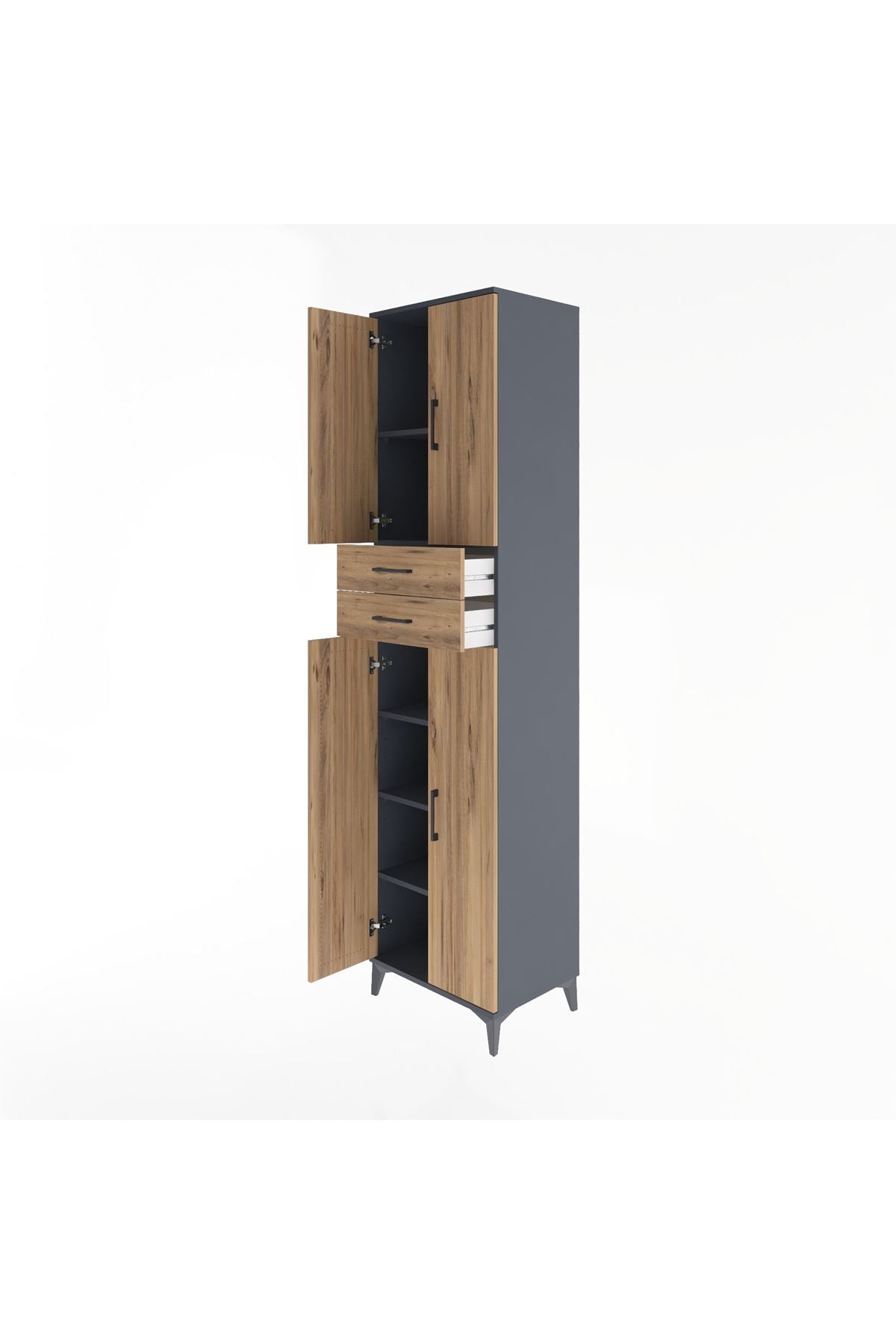 Hyperion Dolap 5 Raflı 2 Çekmeceli 4 Kapaklı 60x44x243 - S65M081V6B
