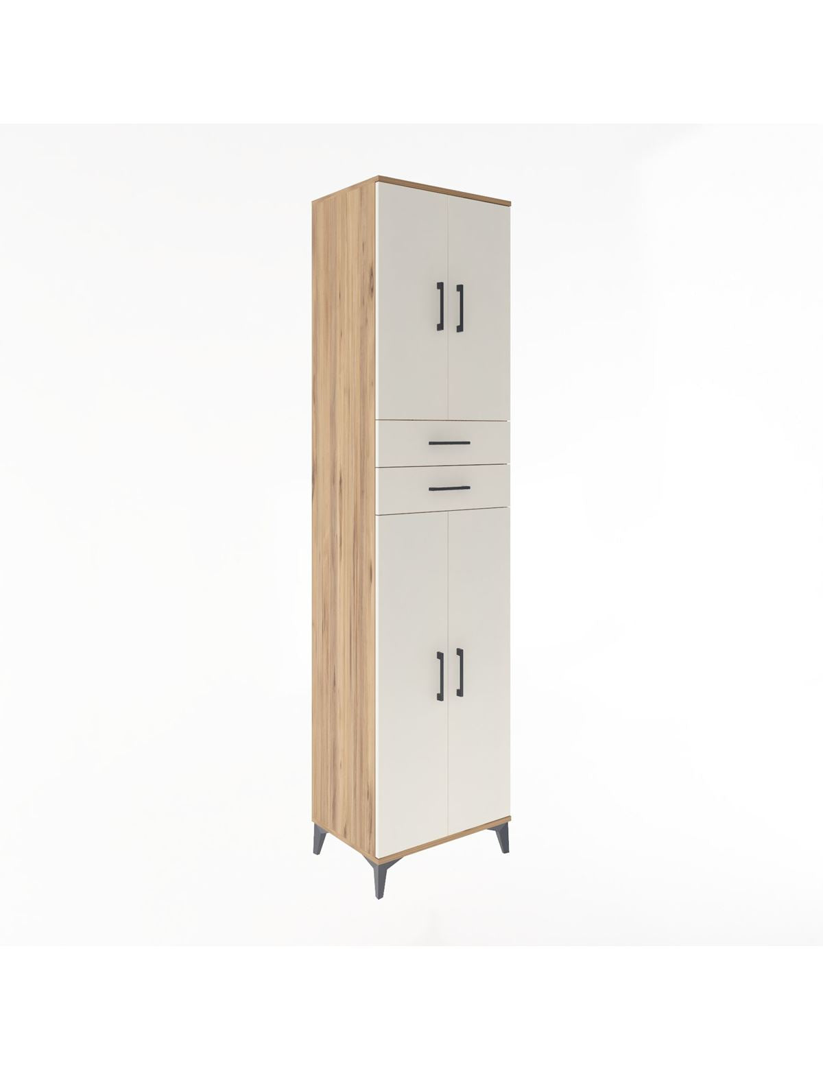 Hyperion Dolap 5 Raflı 2 Çekmeceli 4 Kapaklı 60x44x243 - S65M081V7B