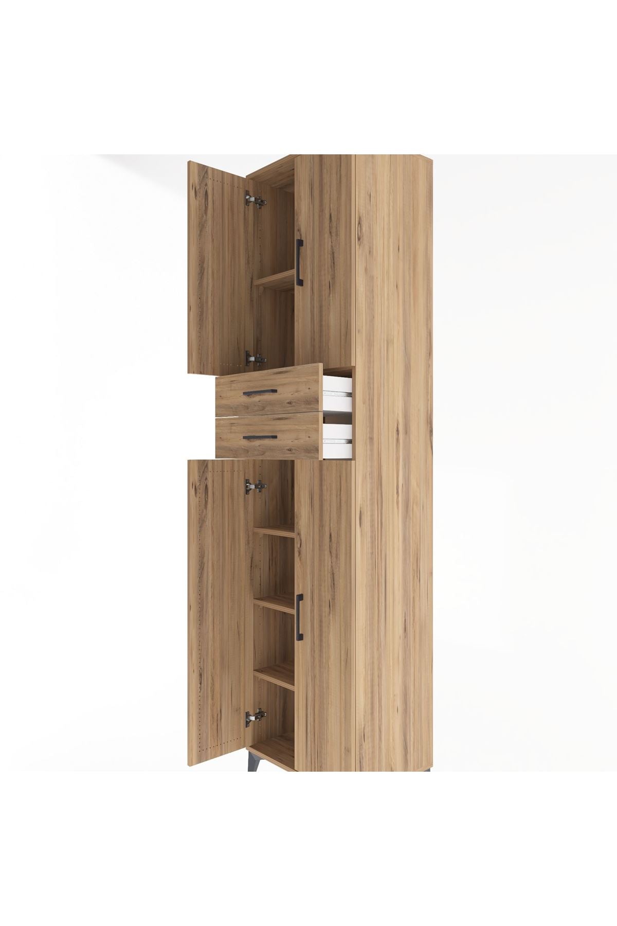 Hyperion Dolap 5 Raflı 2 Çekmeceli 4 Kapaklı 60x44x243 - S65M081V9B