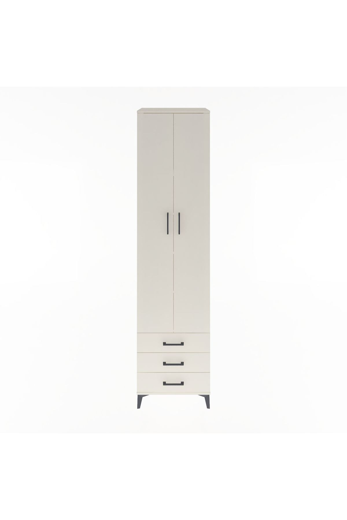 Hyperion Dolap 5 Raflı 3 Çekmeceli 2 Kapaklı 60x44x243 - S65M082V1B