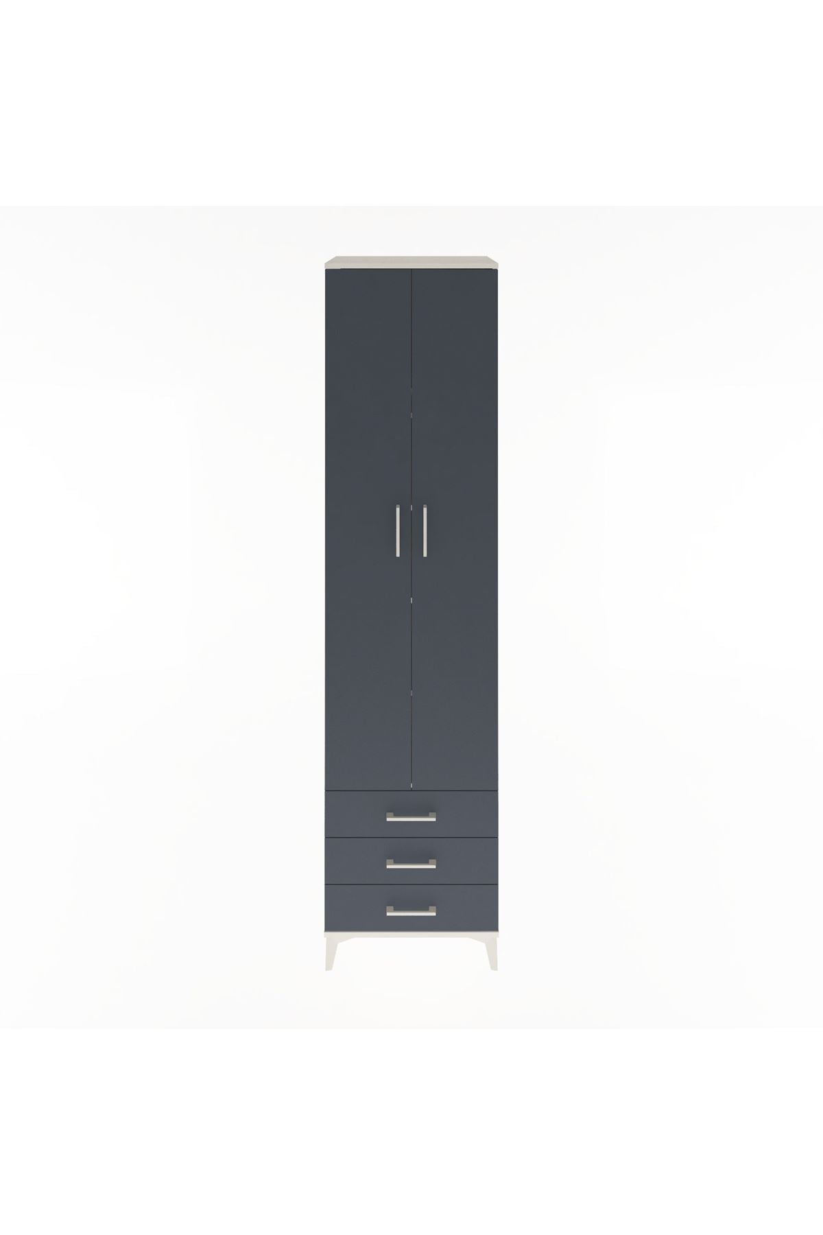 Hyperion Dolap 5 Raflı 3 Çekmeceli 2 Kapaklı 60x44x243 - S65M082V2B