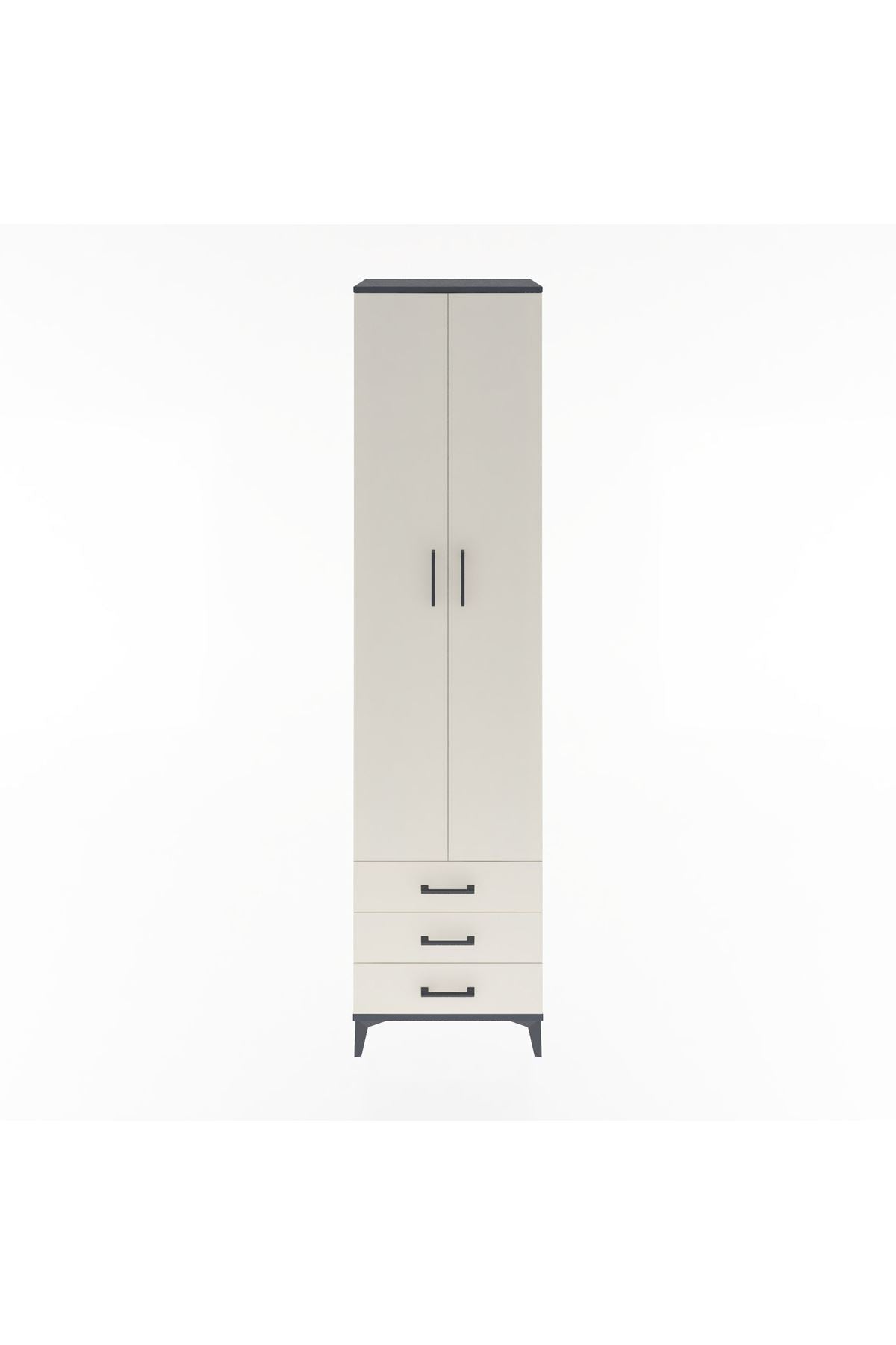 Hyperion Dolap 5 Raflı 3 Çekmeceli 2 Kapaklı 60x44x243 - S65M082V4B
