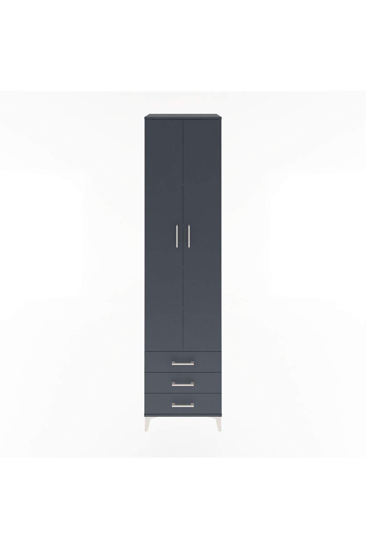 Hyperion Dolap 5 Raflı 3 Çekmeceli 2 Kapaklı 60x44x243 - S65M082V5B