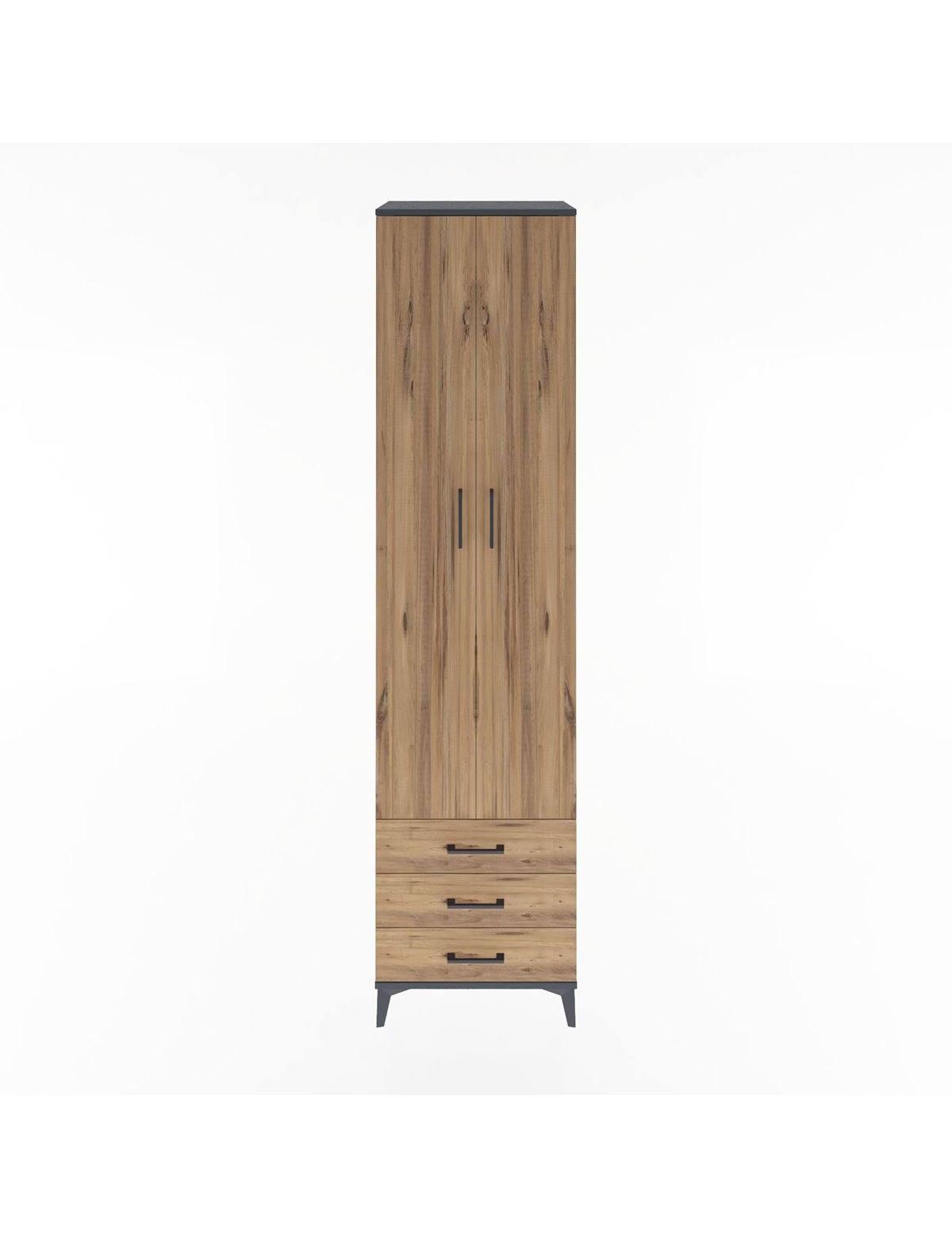 Hyperion Dolap 5 Raflı 3 Çekmeceli 2 Kapaklı 60x44x243 - S65M082V6B