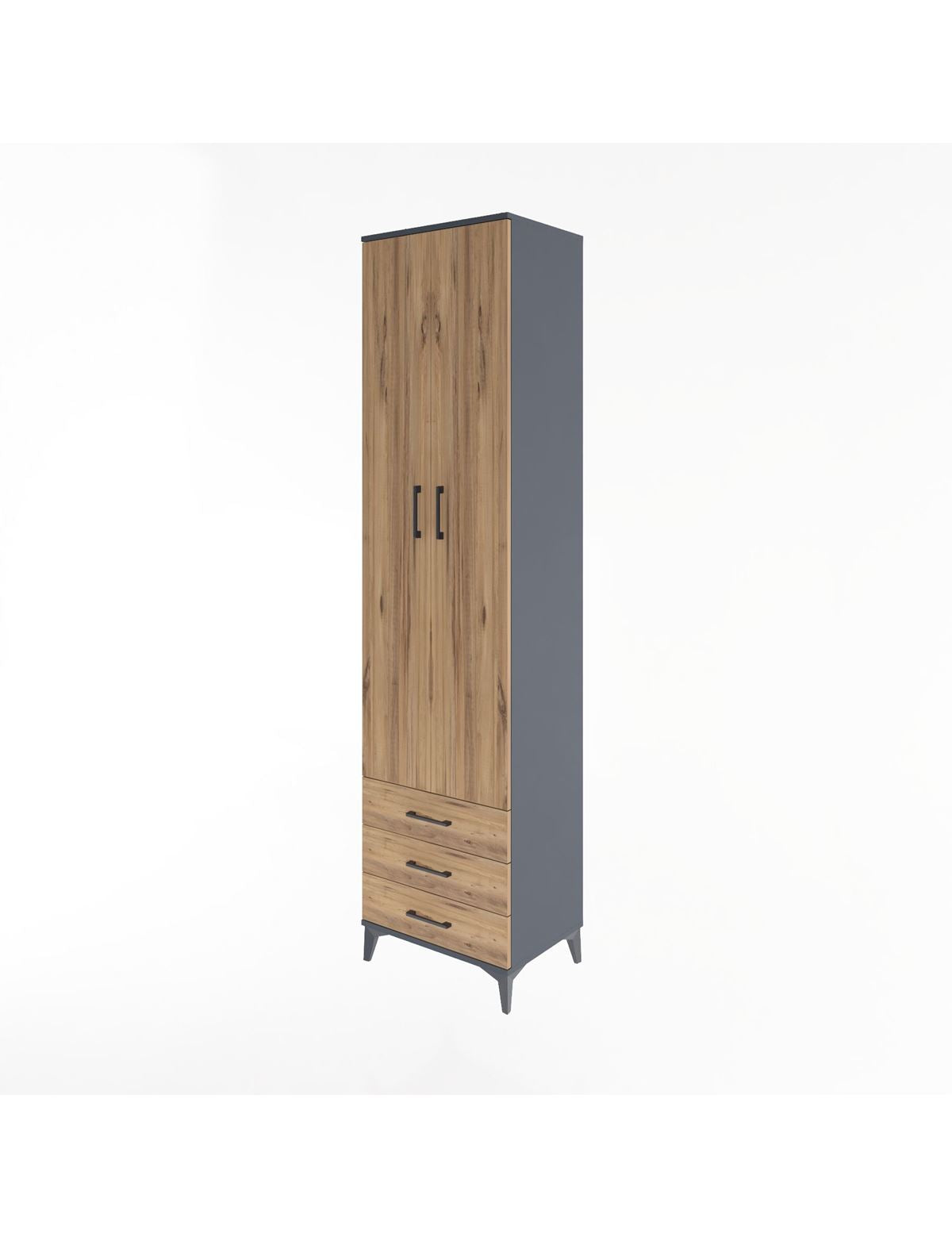 Hyperion Dolap 5 Raflı 3 Çekmeceli 2 Kapaklı 60x44x243 - S65M082V6B