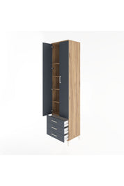 Hyperion Dolap 5 Raflı 3 Çekmeceli 2 Kapaklı 60x44x243 - S65M082V8B