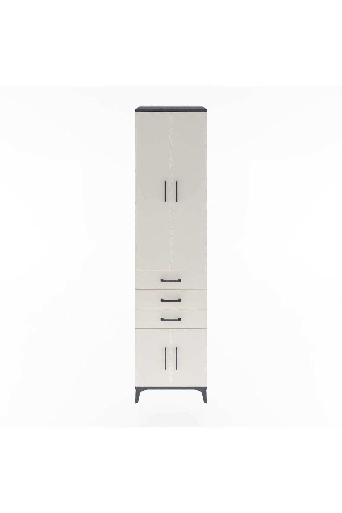 Hyperion Dolap 4 Raflı 3 Çekmeceli 4 Kapaklı 60x44x243 - S65M083V4B