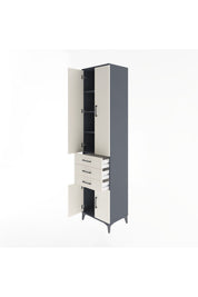 Hyperion Dolap 4 Raflı 3 Çekmeceli 4 Kapaklı 60x44x243 - S65M083V4B