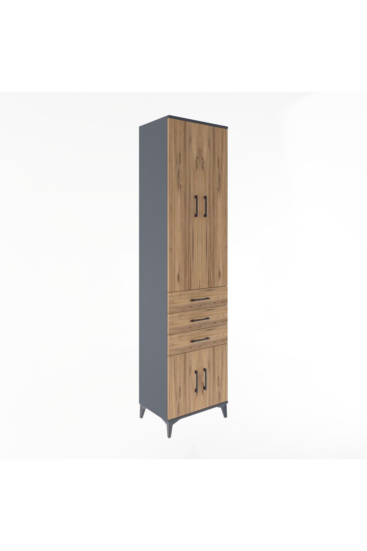 Hyperion Dolap 4 Raflı 3 Çekmeceli 4 Kapaklı 60x44x243 - S65M083V6B