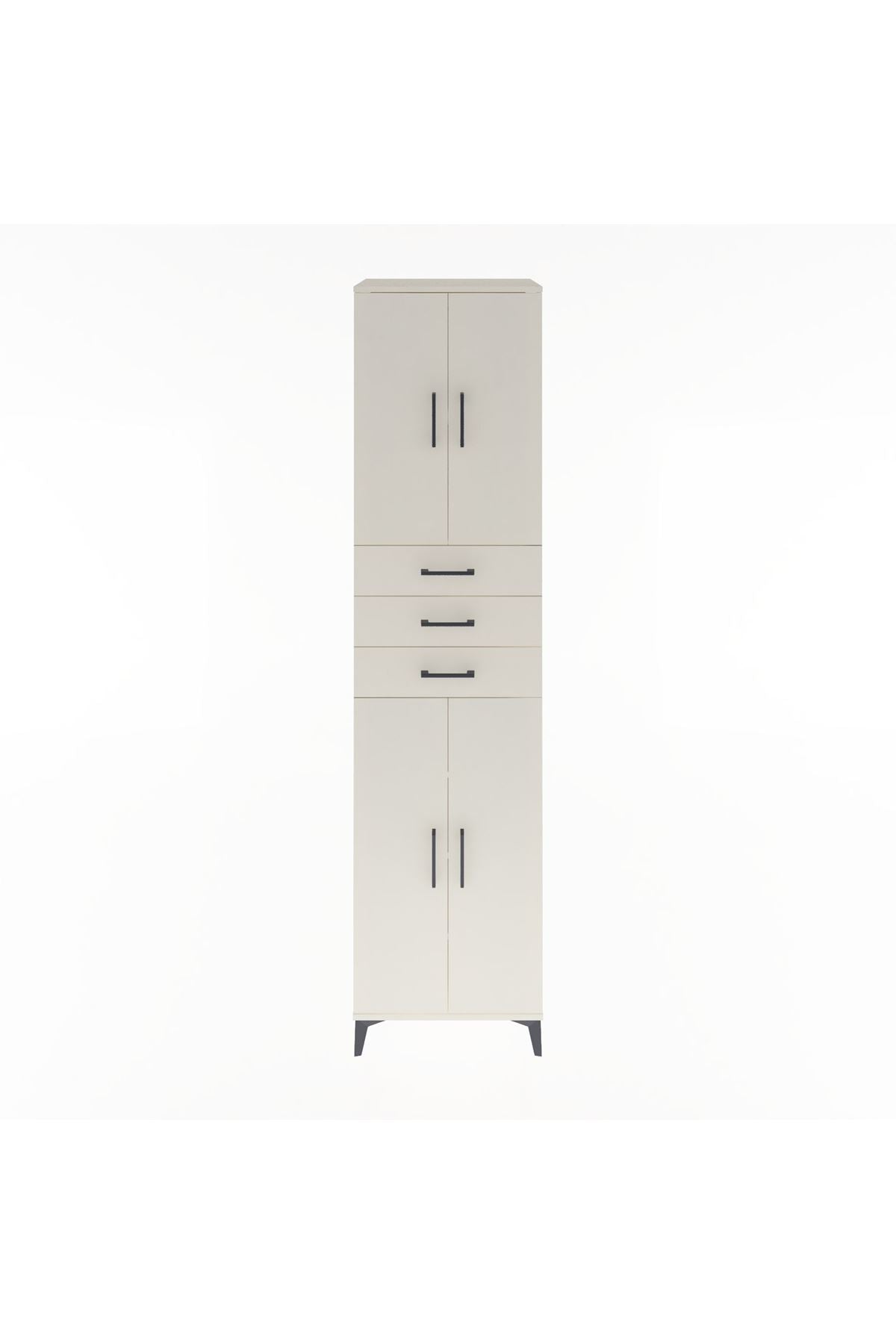 Hyperion Dolap 5 Raflı 3 Çekmeceli 4 Kapaklı 60x44x243 - S65M084V1B
