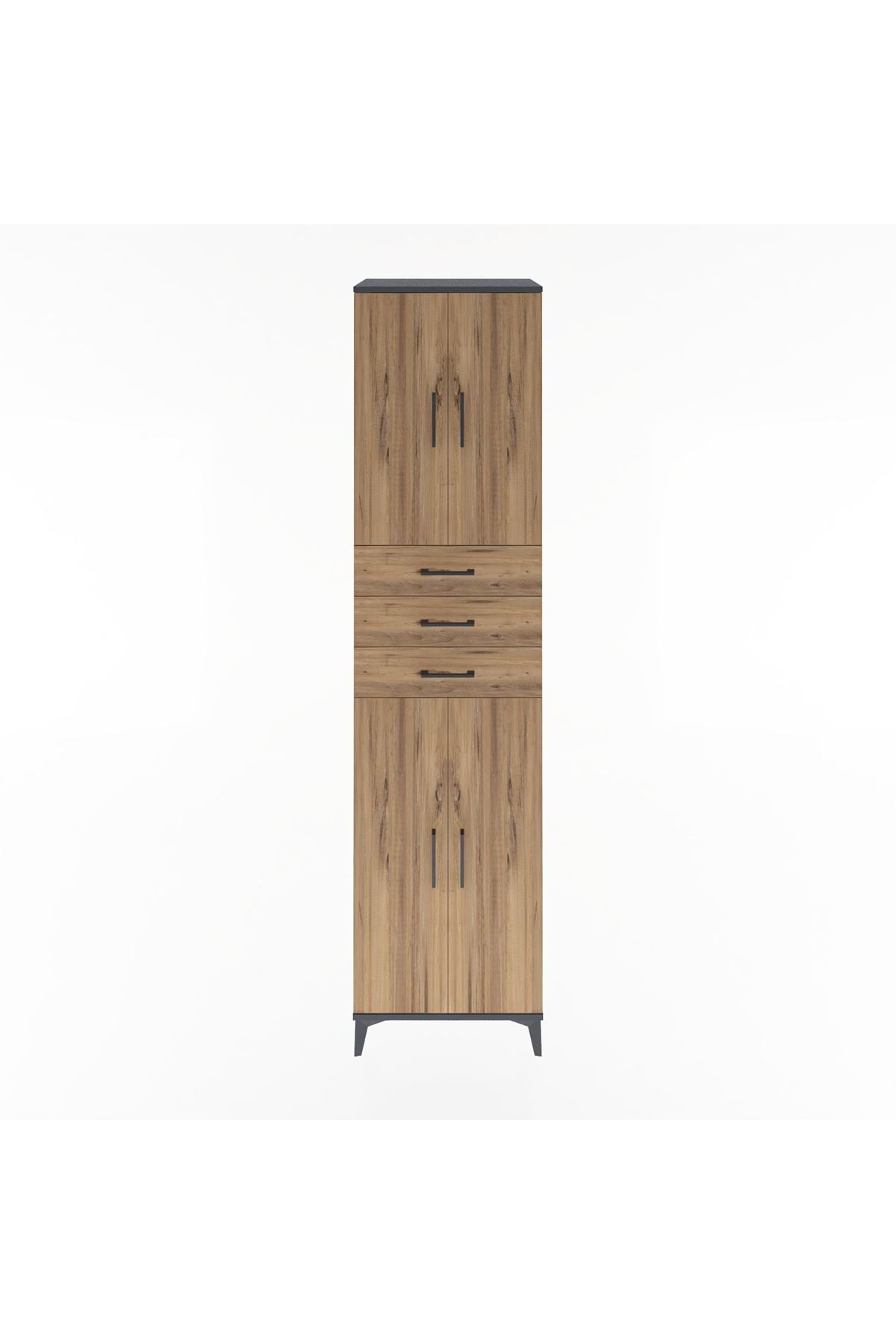 Hyperion Dolap 5 Raflı 3 Çekmeceli 4 Kapaklı 60x44x243 - S65M084V6B