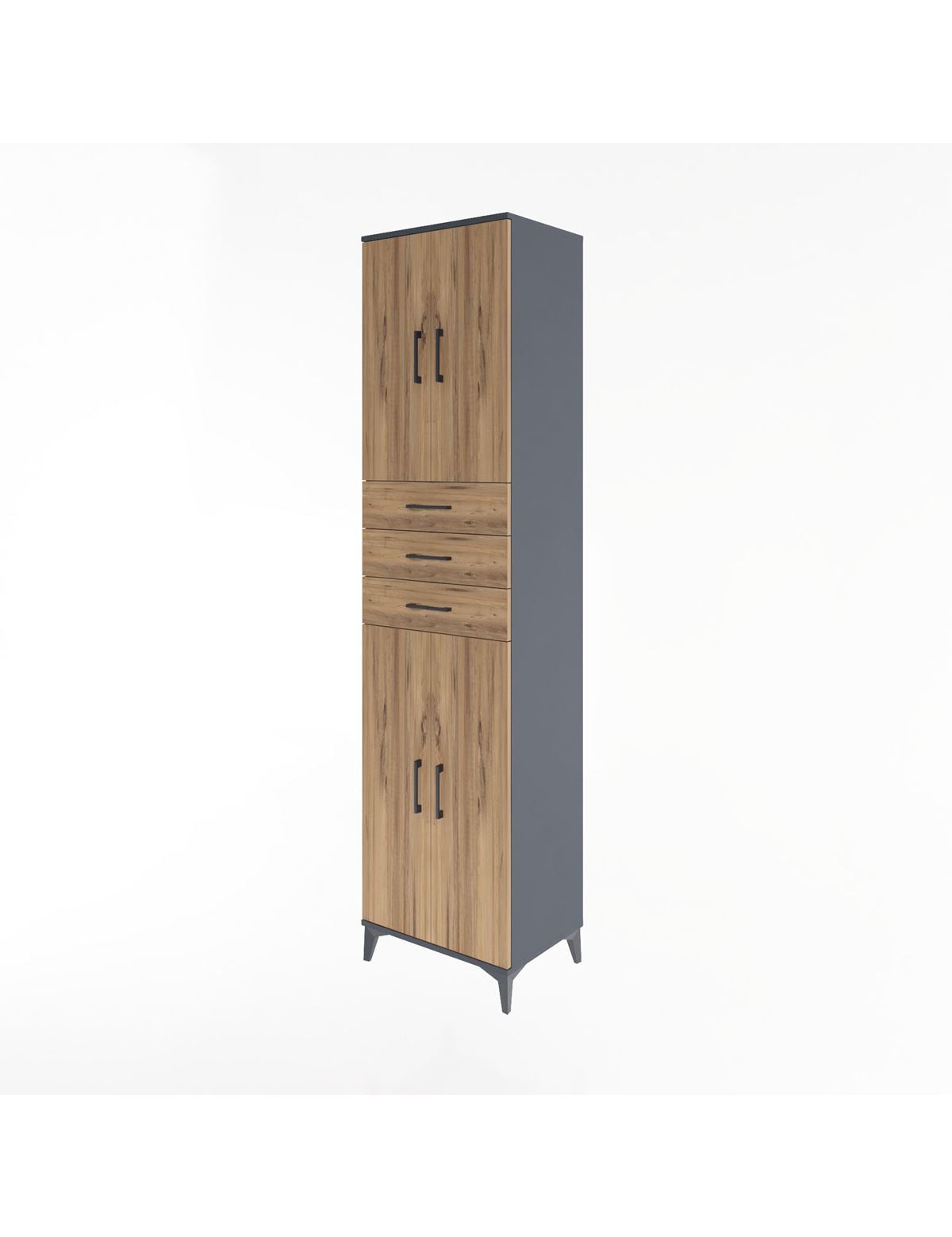 Hyperion Dolap 5 Raflı 3 Çekmeceli 4 Kapaklı 60x44x243 - S65M084V6B