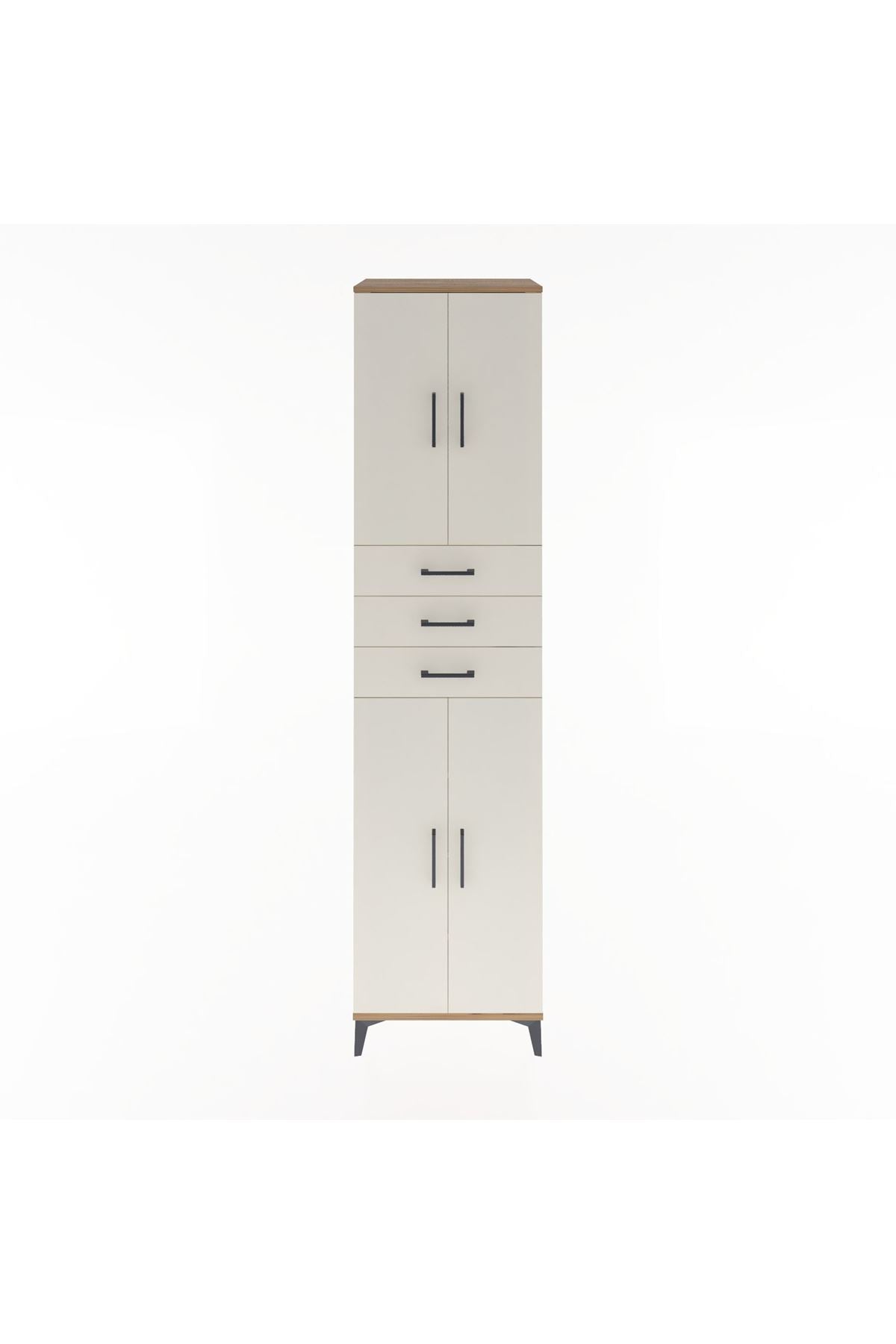 Hyperion Dolap 5 Raflı 3 Çekmeceli 4 Kapaklı 60x44x243 - S65M084V7B