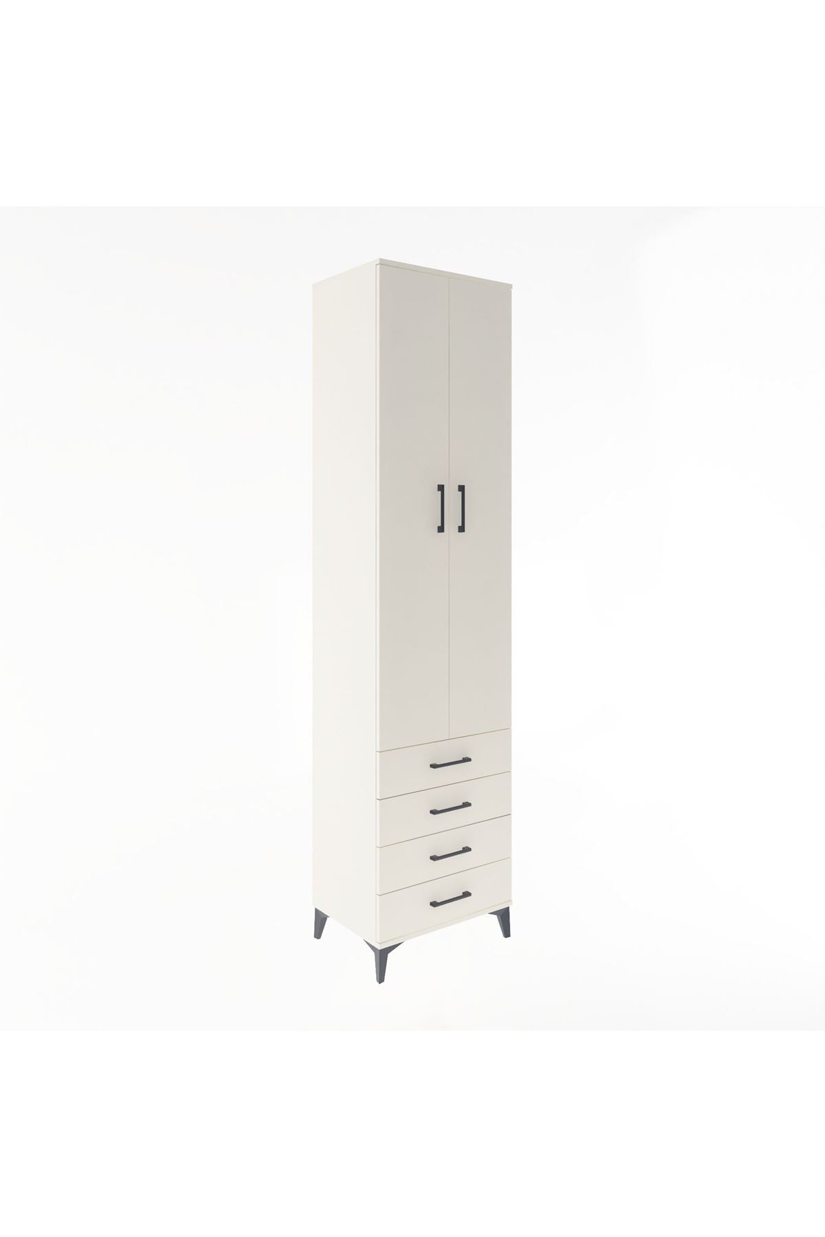 Hyperion Dolap 5 Raflı 4 Çekmeceli 2 Kapaklı 60x44x243 - S65M085V1B