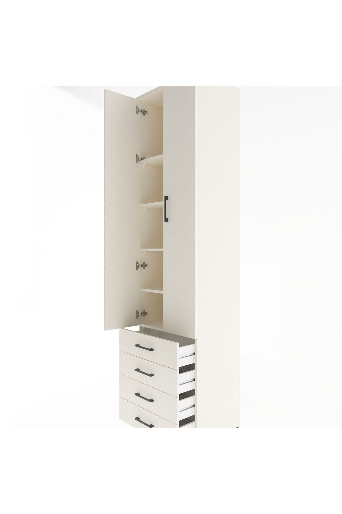Hyperion Dolap 5 Raflı 4 Çekmeceli 2 Kapaklı 60x44x243 - S65M085V1B