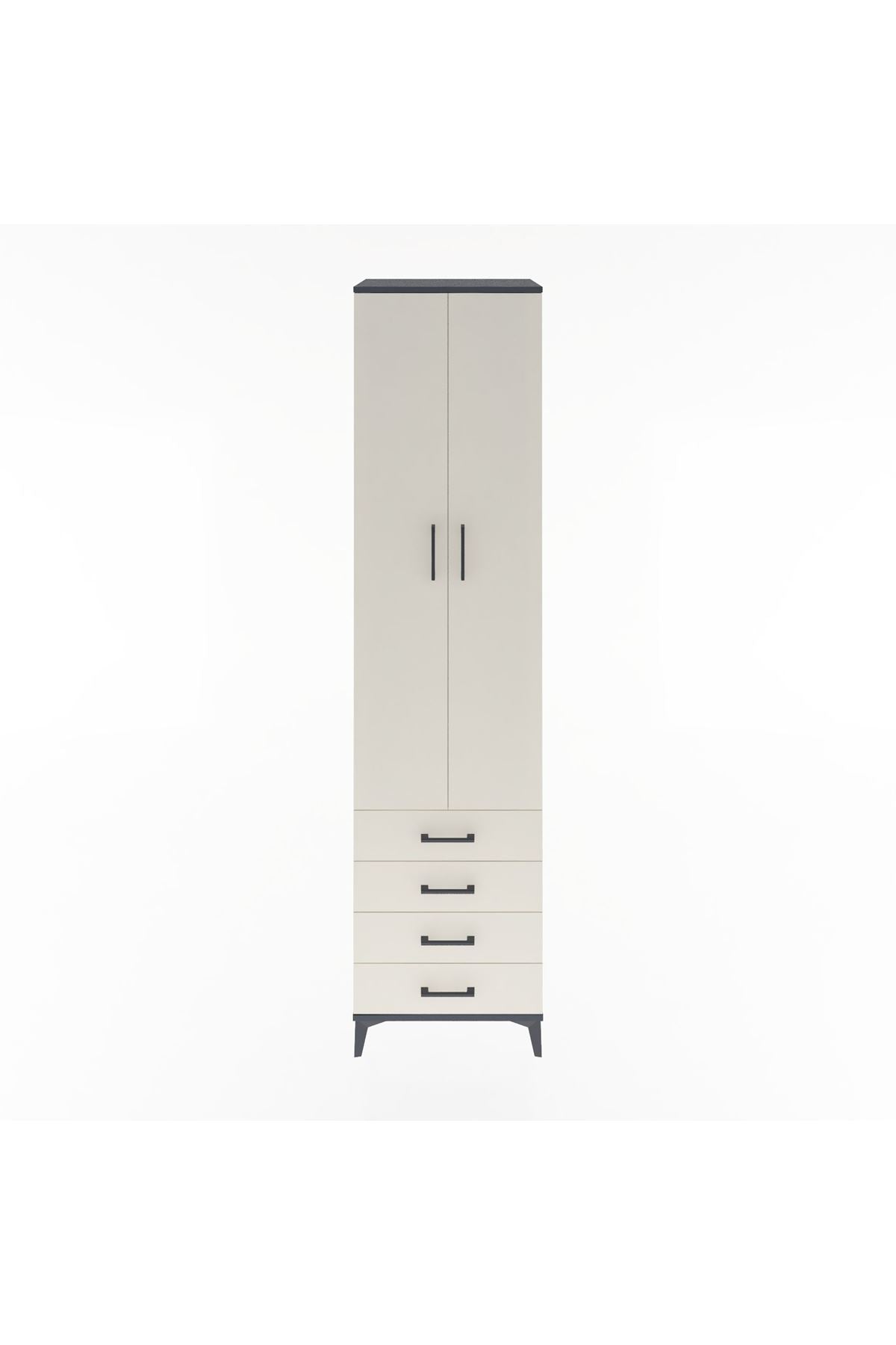 Hyperion Dolap 5 Raflı 4 Çekmeceli 2 Kapaklı 60x44x243 - S65M085V4B