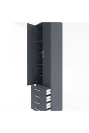 Hyperion Dolap 5 Raflı 4 Çekmeceli 2 Kapaklı 60x44x243 - S65M085V5B