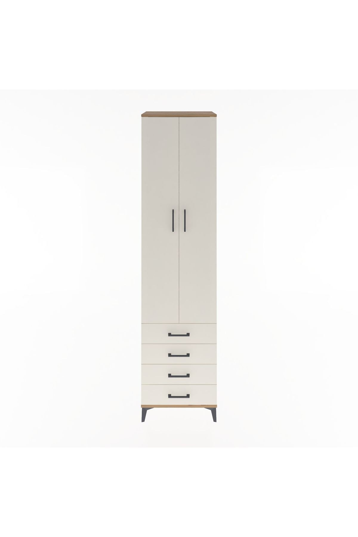 Hyperion Dolap 5 Raflı 4 Çekmeceli 2 Kapaklı 60x44x243 - S65M085V7B