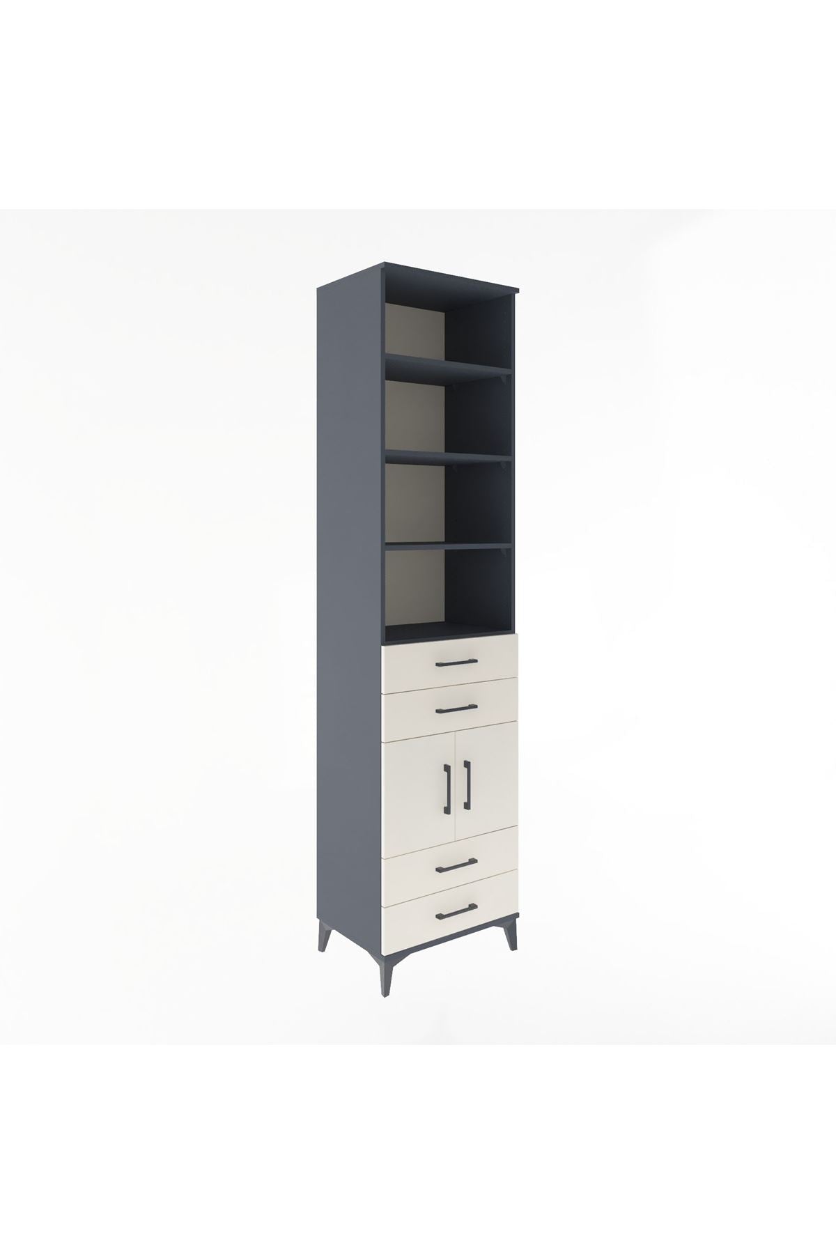 Hyperion Dolap 5 Raflı 4 Çekmeceli 2 Kapaklı 60x44x243 - S65M086V4B