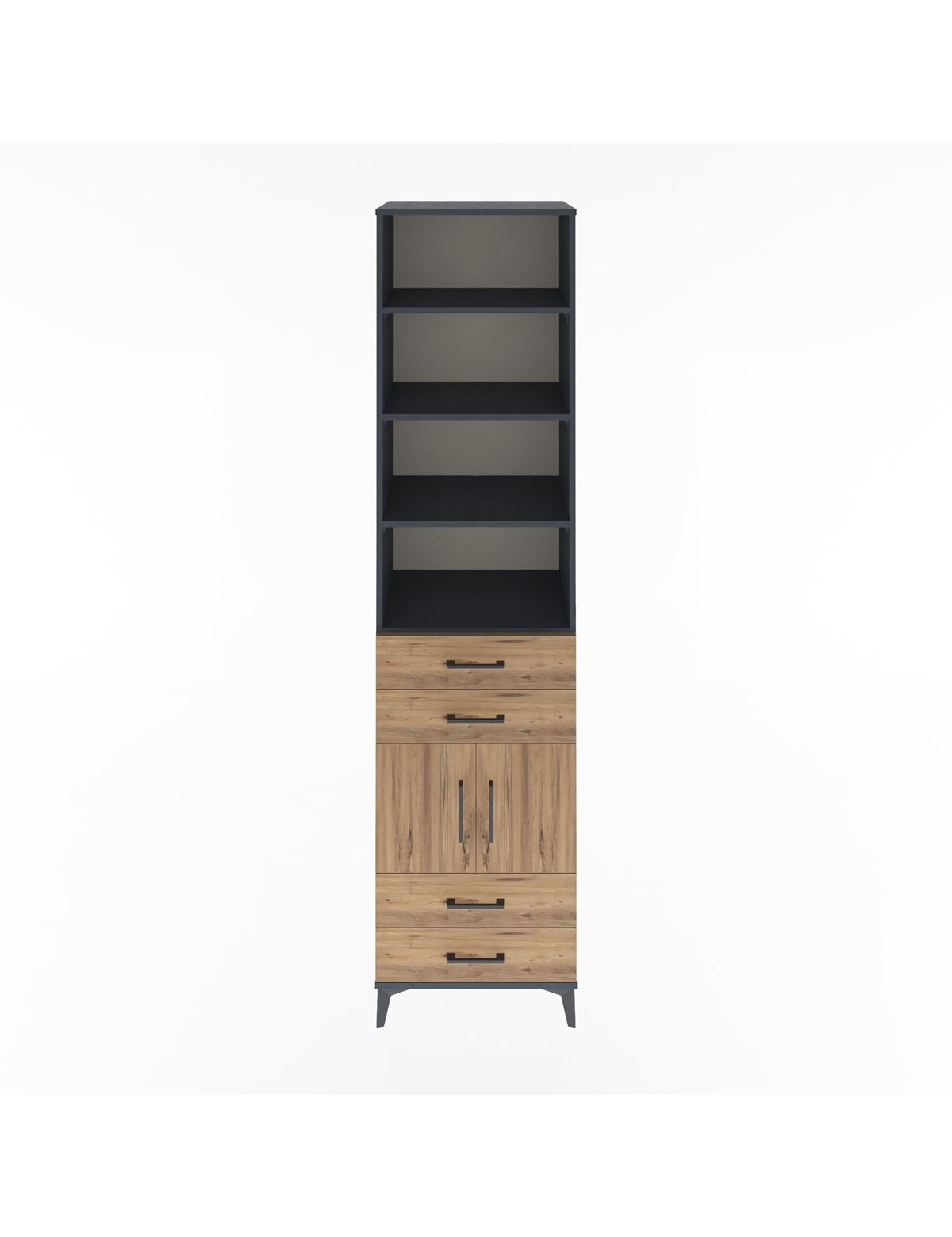 Hyperion Dolap 5 Raflı 4 Çekmeceli 2 Kapaklı 60x44x243 - S65M086V6B